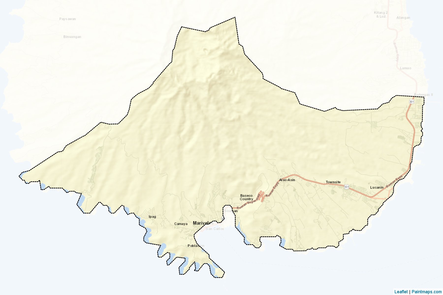 Muestras de recorte de mapas Mariveles (Bataan)-2