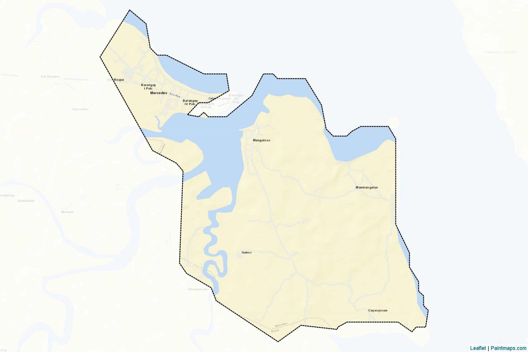 Muestras de recorte de mapas Mercedes (Camarines Norte)-2