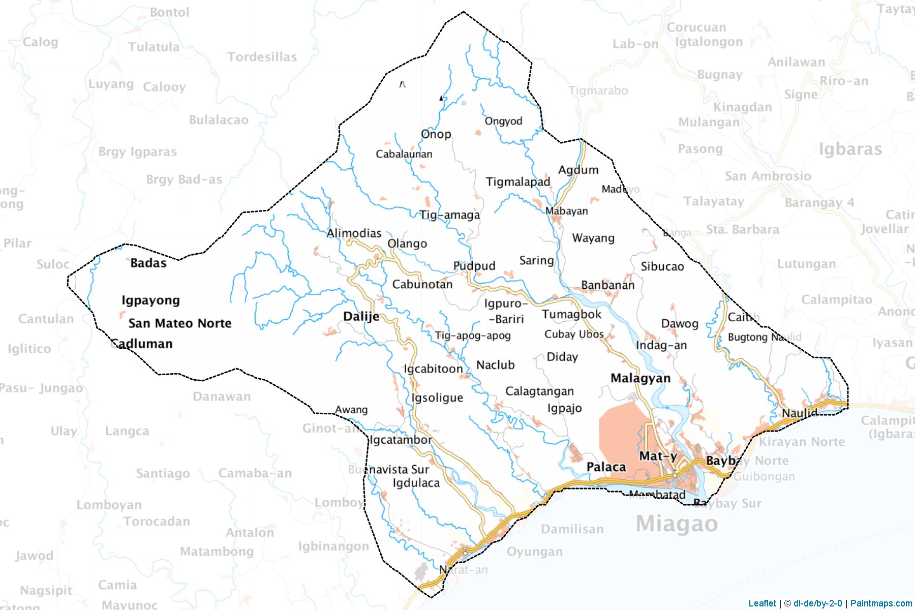 Muestras de recorte de mapas Miag-ao (Iloilo)-1