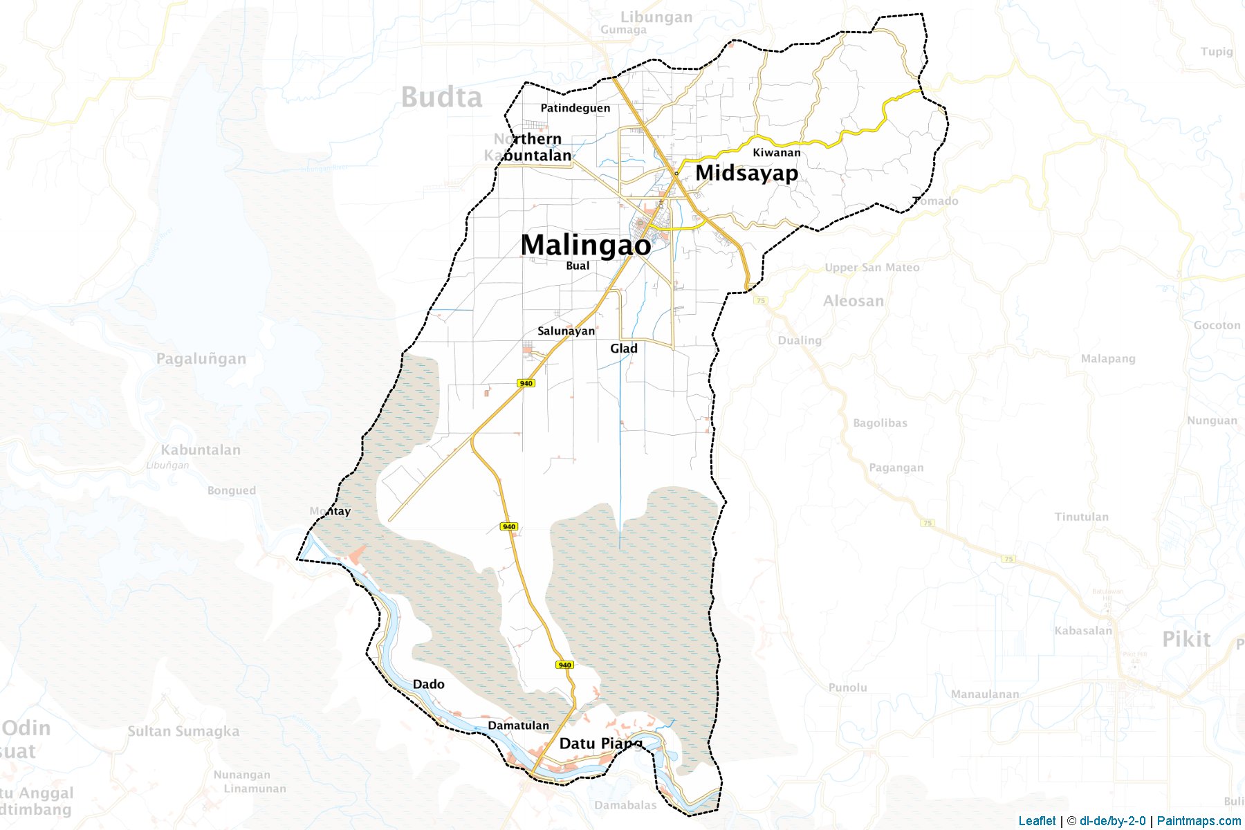 Muestras de recorte de mapas Midsayap (North Cotabato)-1