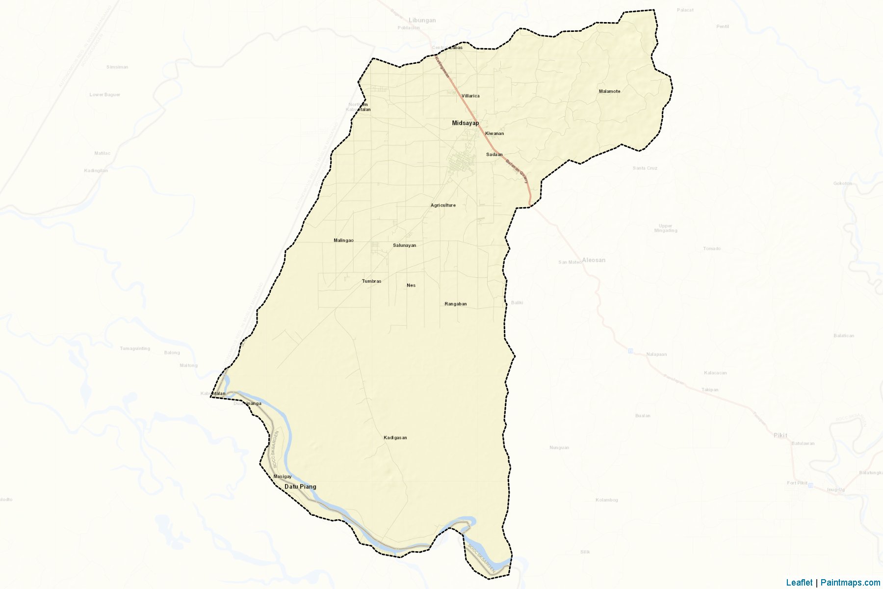 Muestras de recorte de mapas Midsayap (North Cotabato)-2