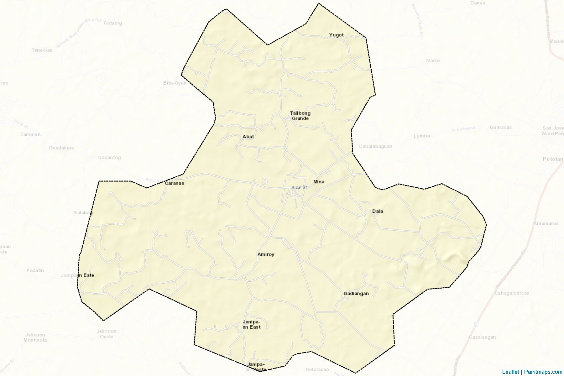 Muestras de recorte de mapas Mina (Iloilo)-2