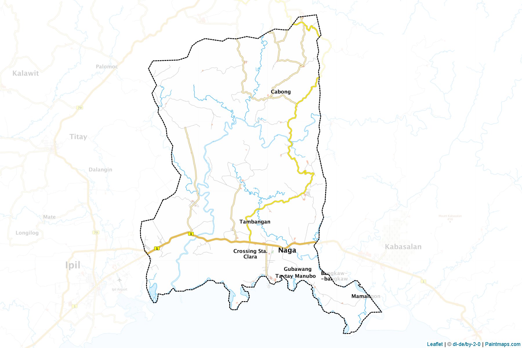 Muestras de recorte de mapas Naga (Zamboanga Sibugay)-1