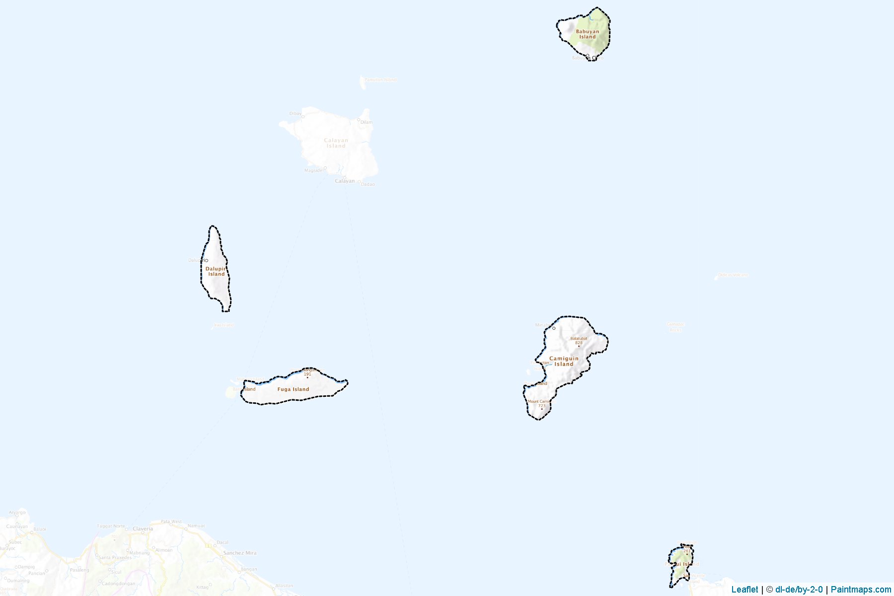 Muestras de recorte de mapas Calayan (Cagayan)-1