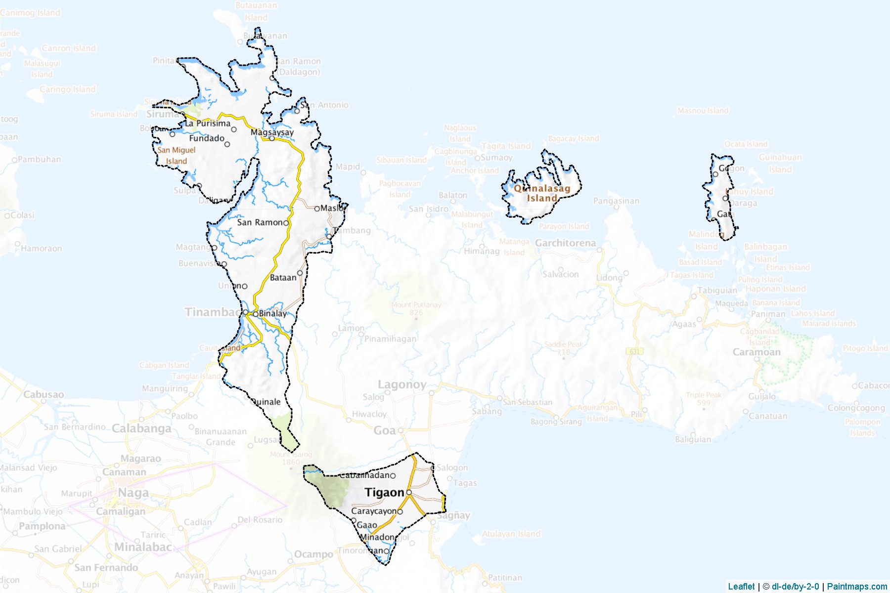 Make printable Caramoan maps with border masking (cropping) using ...