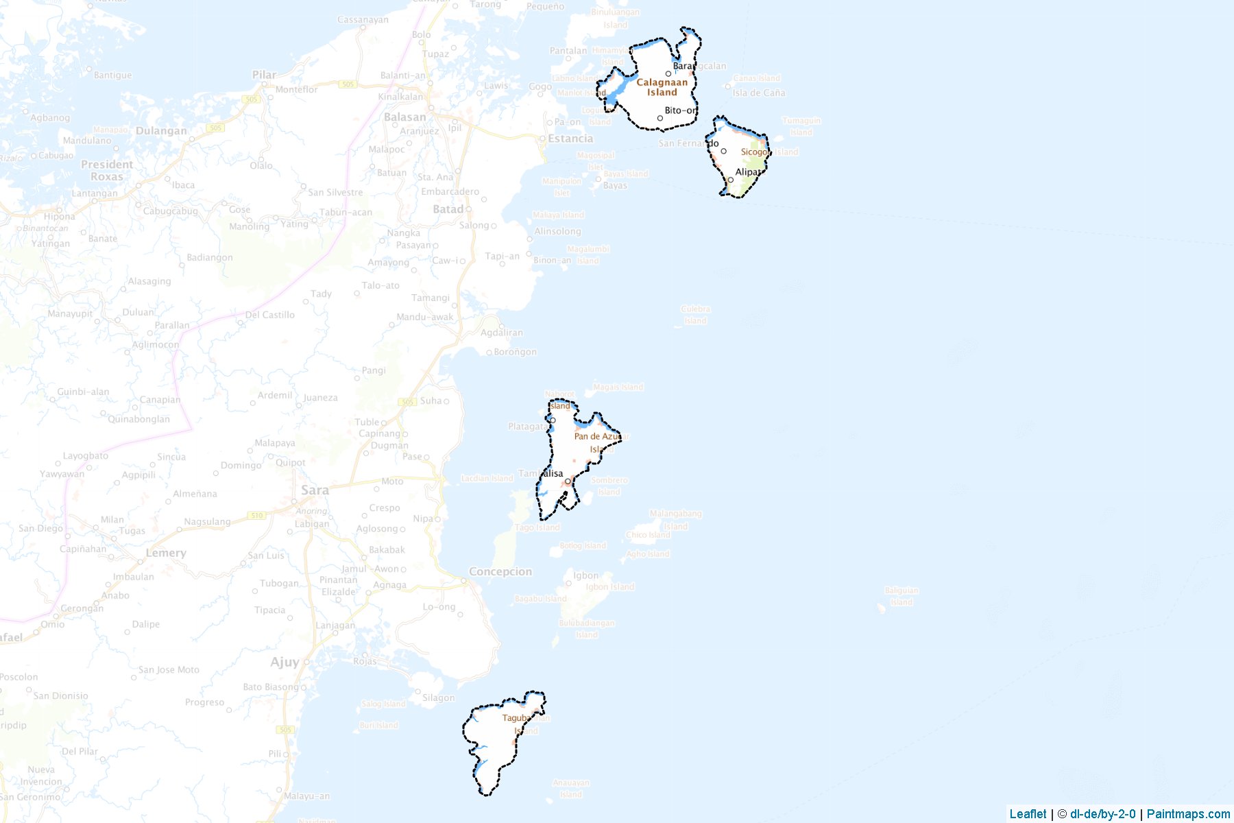 Muestras de recorte de mapas Ajuy (Iloilo)-1