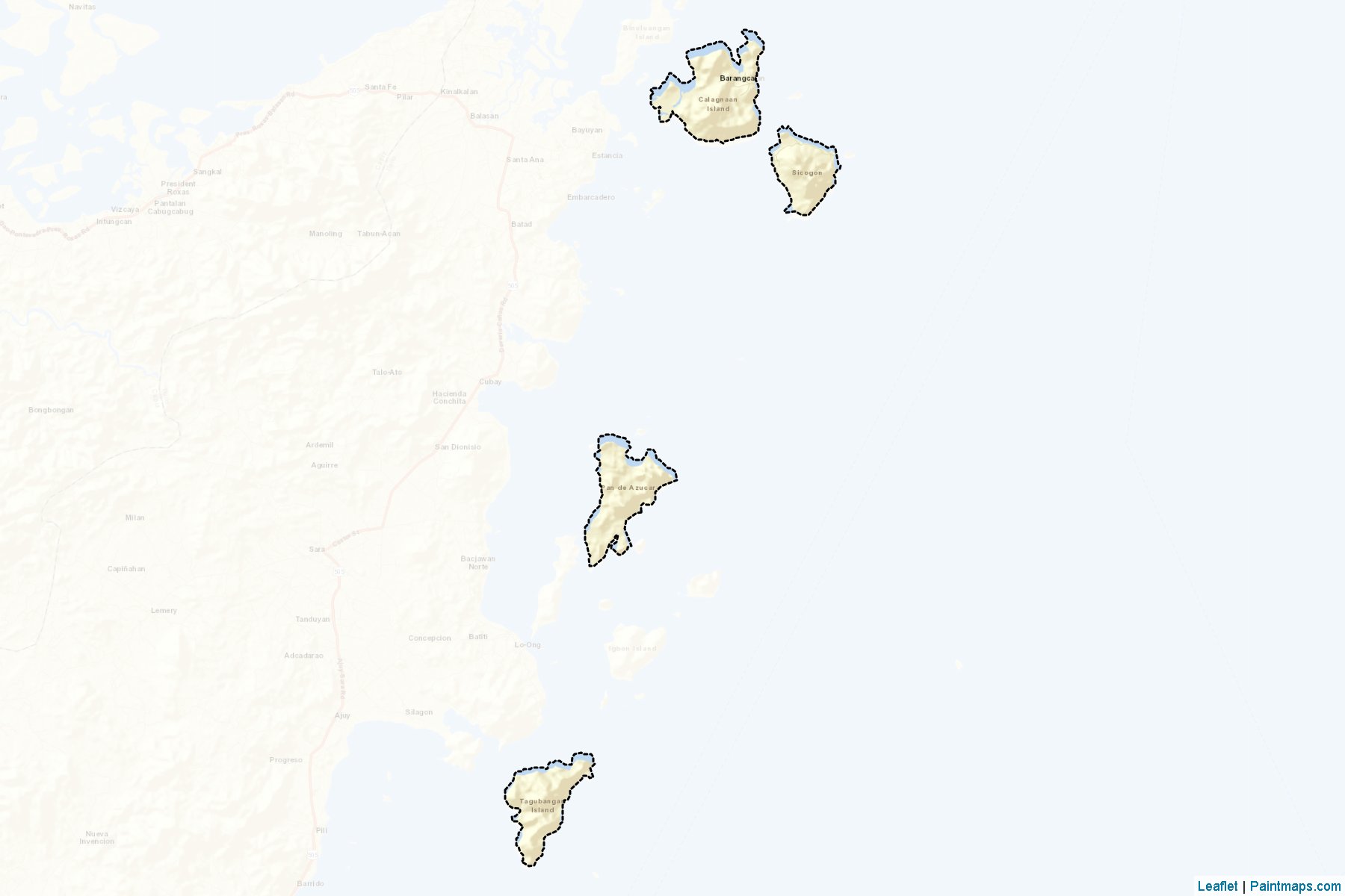 Muestras de recorte de mapas Ajuy (Iloilo)-2