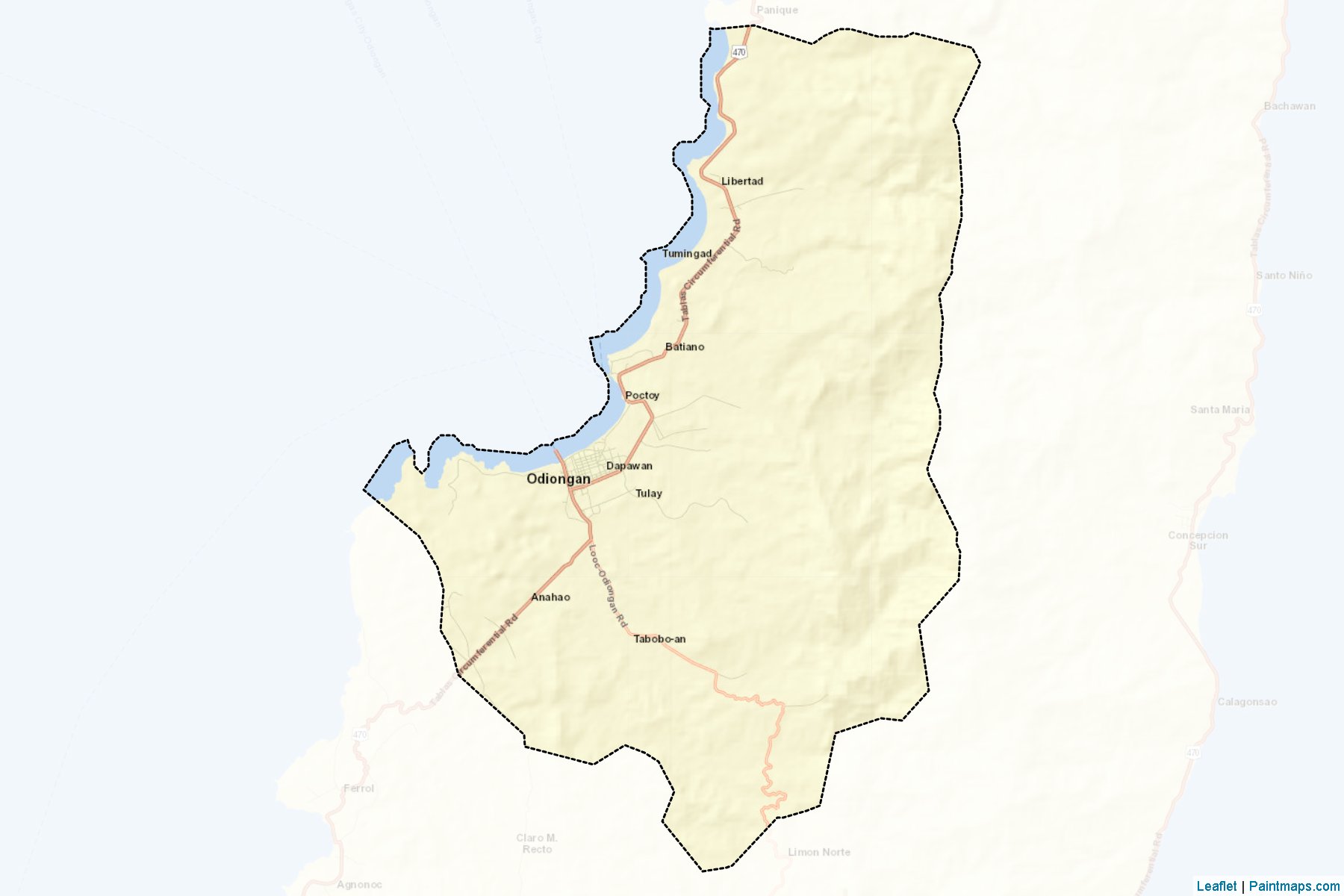 Muestras de recorte de mapas Odiongan (Romblon)-2