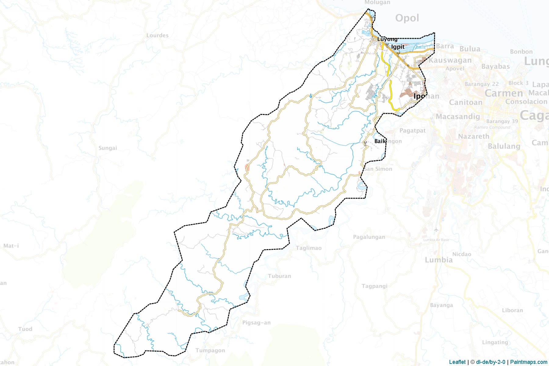 Muestras de recorte de mapas Opol (Misamis Oriental)-1