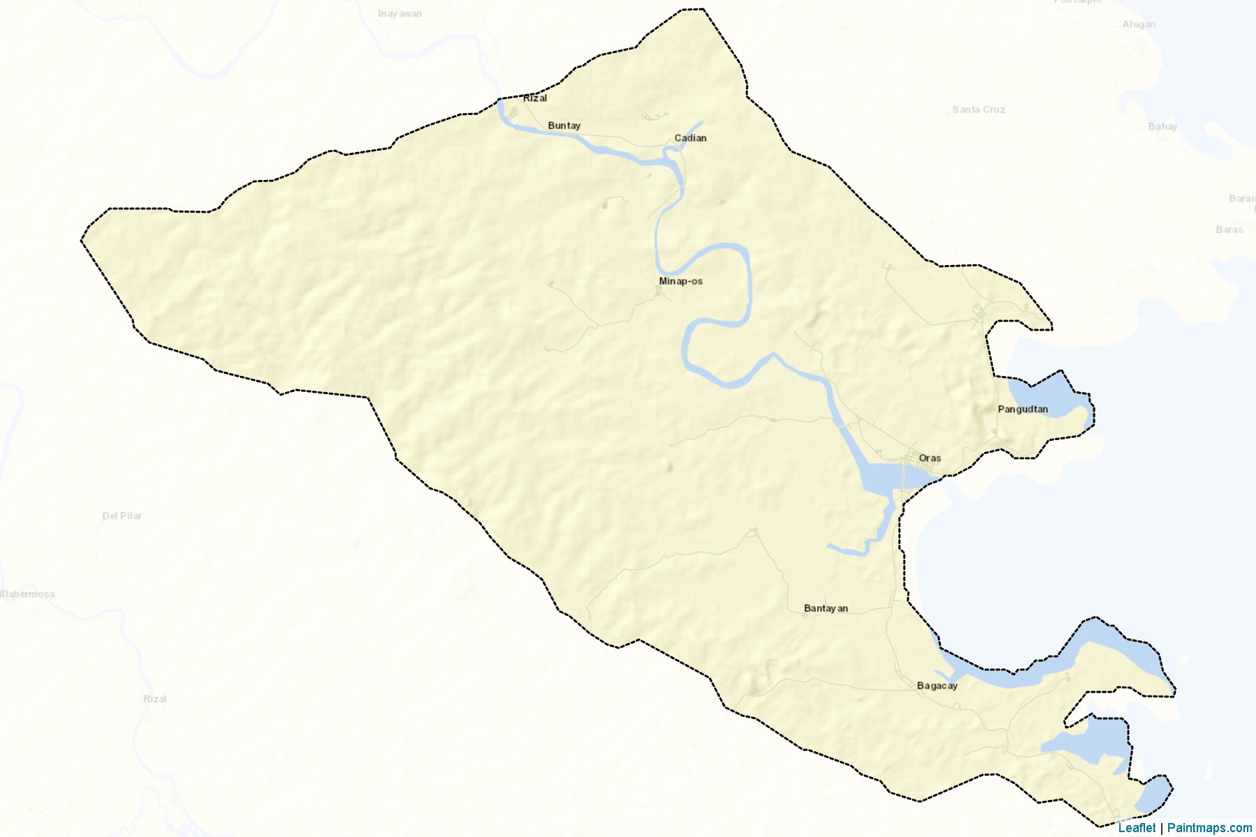 Muestras de recorte de mapas Oras (Eastern Samar)-2