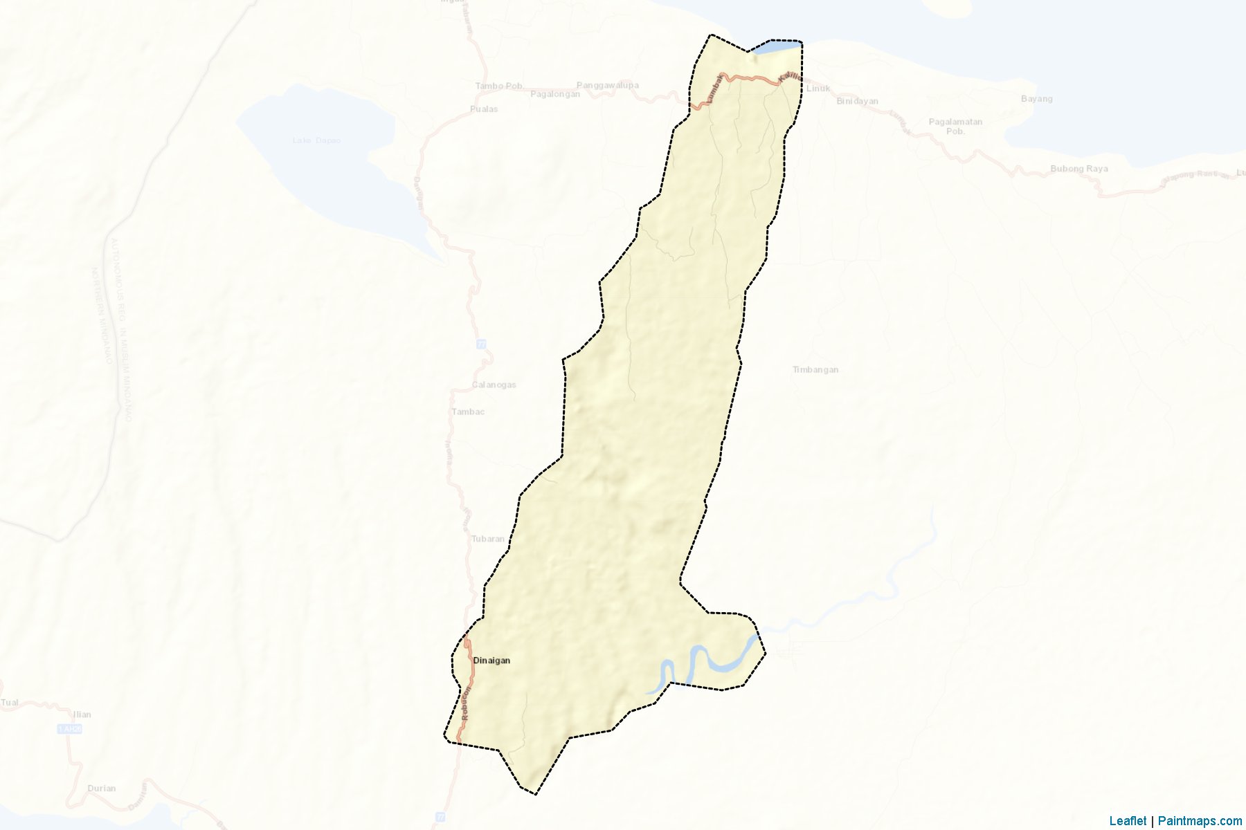 Muestras de recorte de mapas Pagayawan (Lanao del Sur)-2