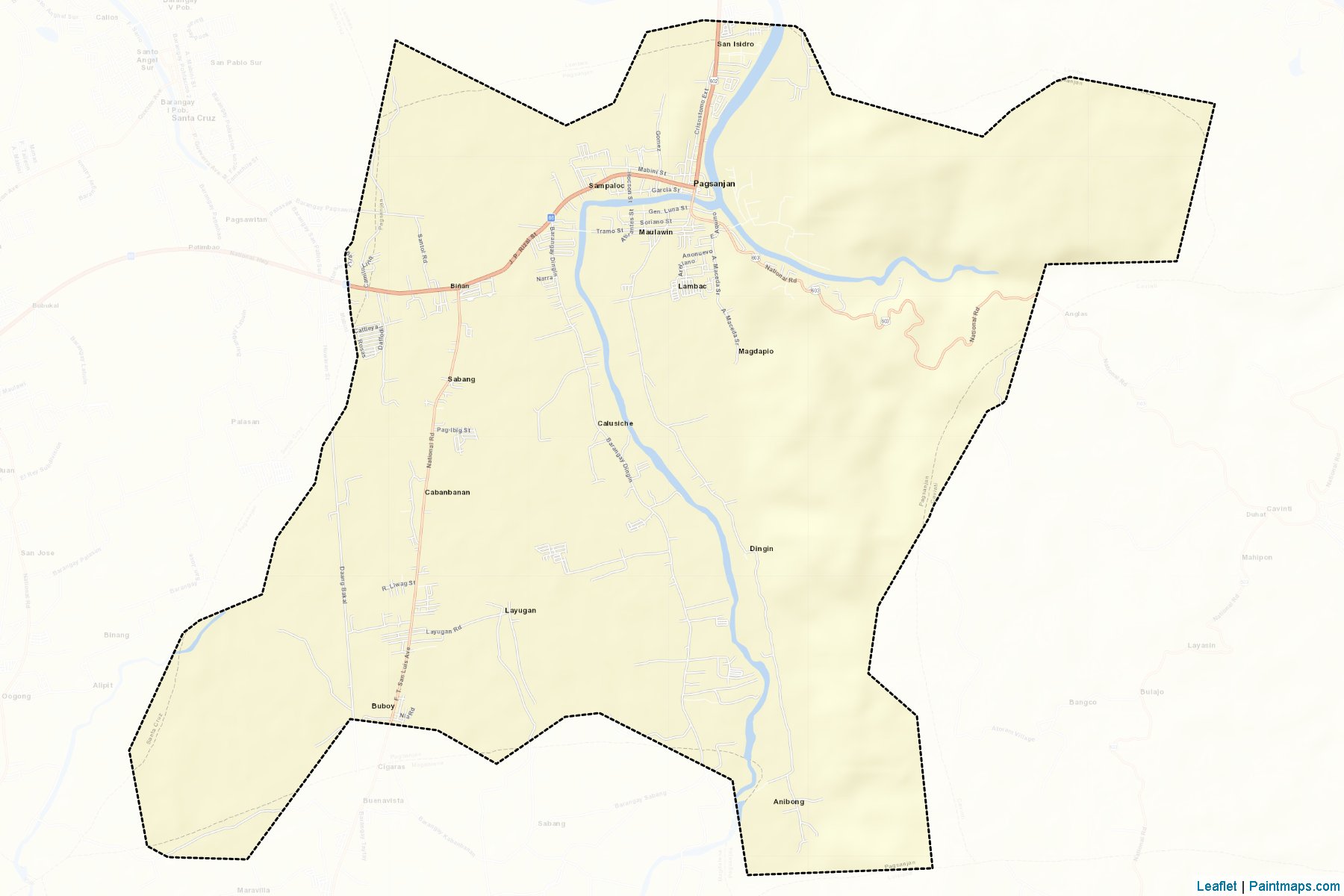 Muestras de recorte de mapas Pagsanjan (Laguna)-2