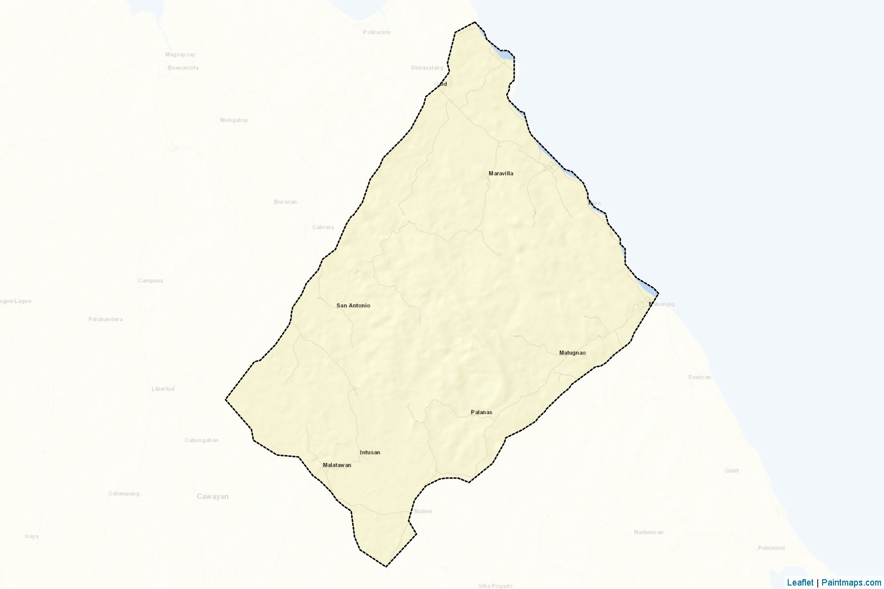 Muestras de recorte de mapas Palanas (Masbate)-2