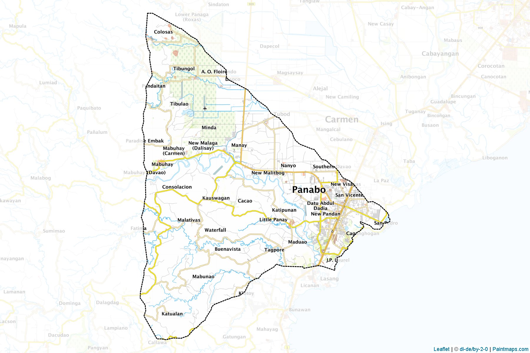 Muestras de recorte de mapas Panabo (Davao del Norte)-1