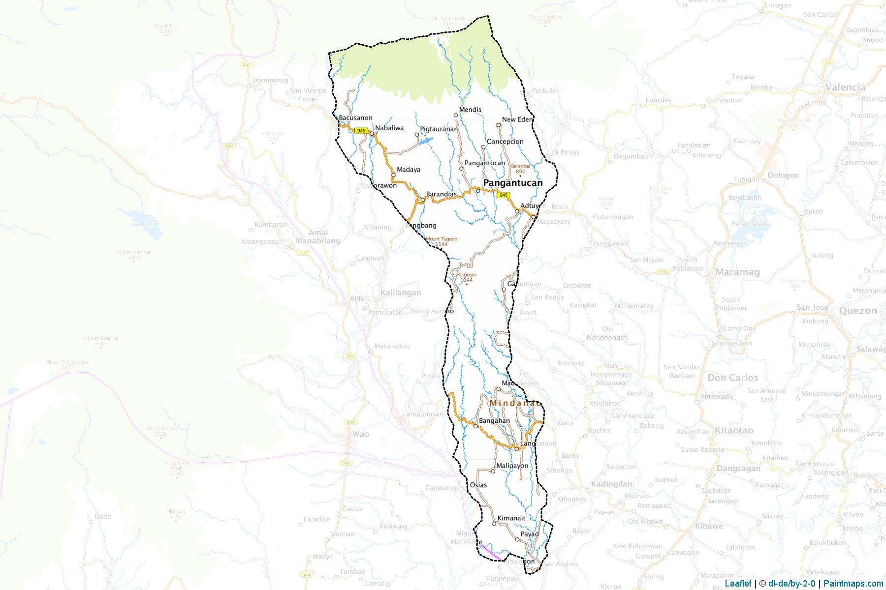 Pangantocan (Bukidnon) Map Cropping Samples-1