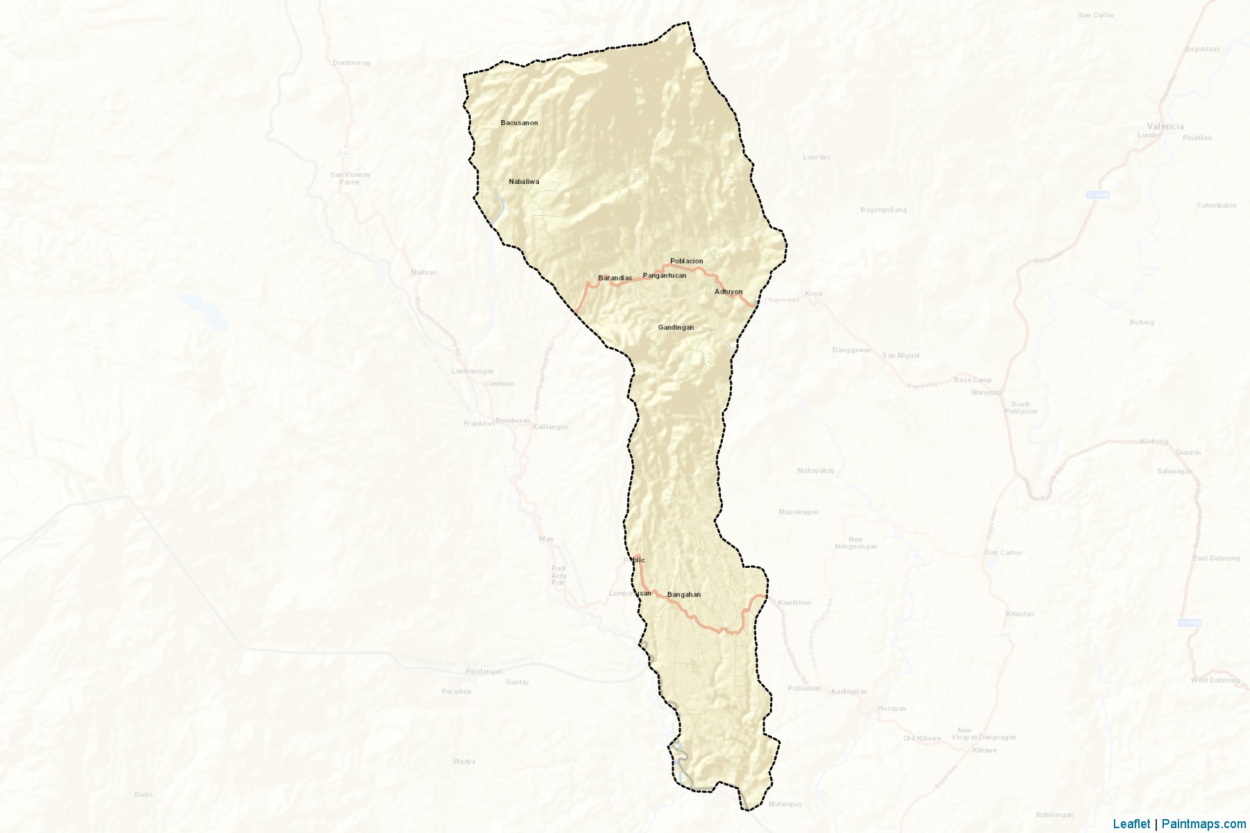 Pangantocan (Bukidnon) Map Cropping Samples-2