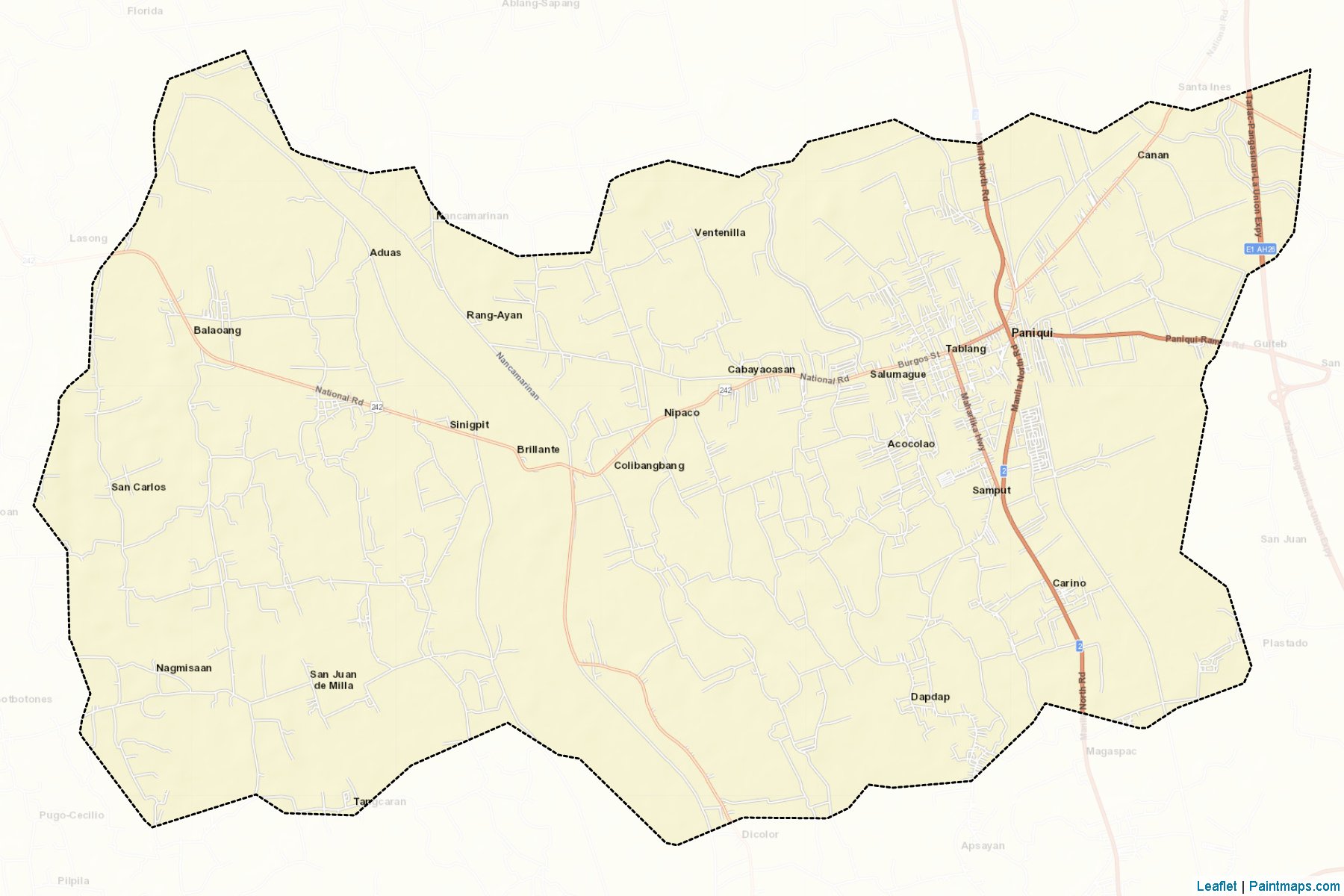 Muestras de recorte de mapas Paniqui (Tarlac)-2