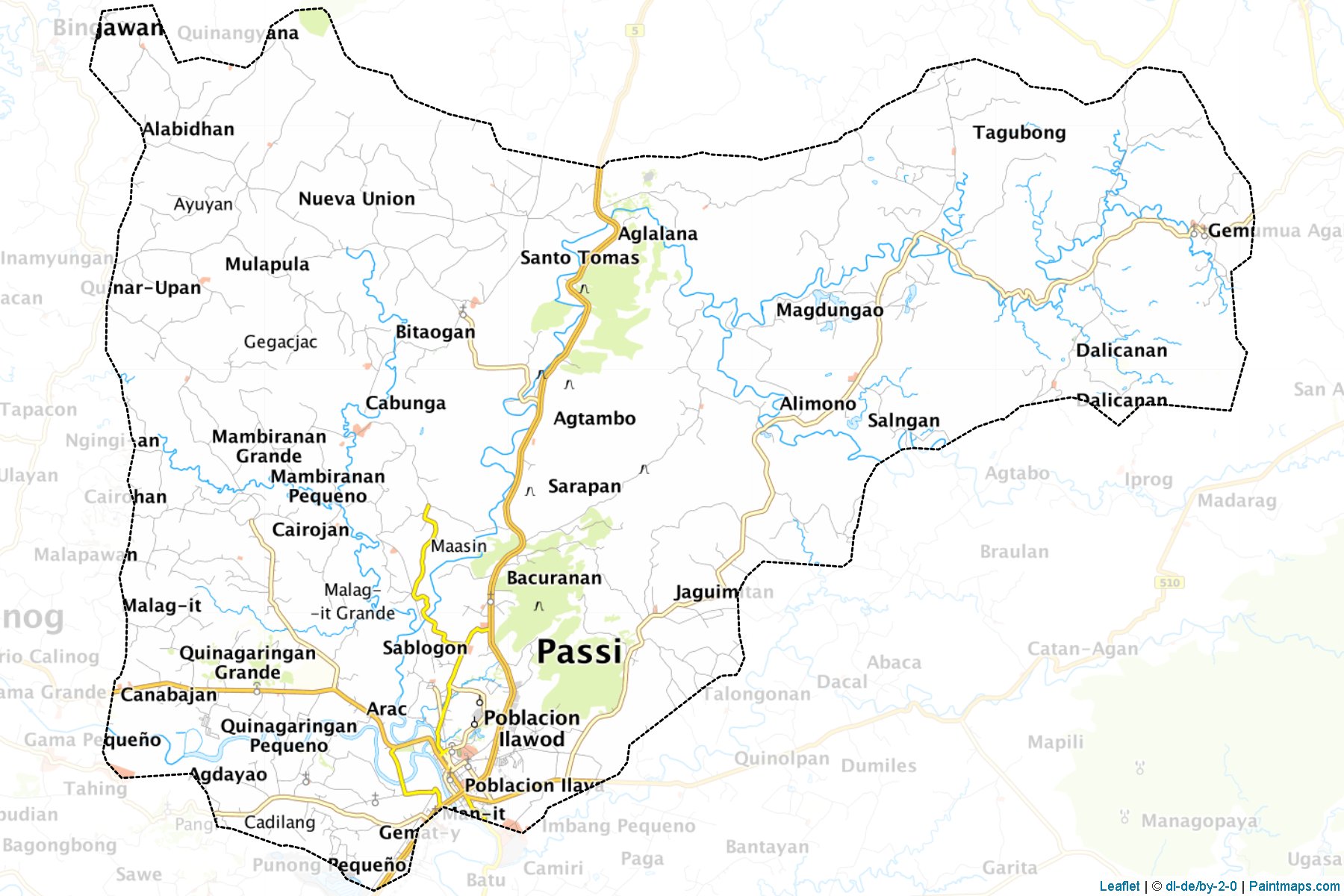 Muestras de recorte de mapas Passi (Iloilo)-1