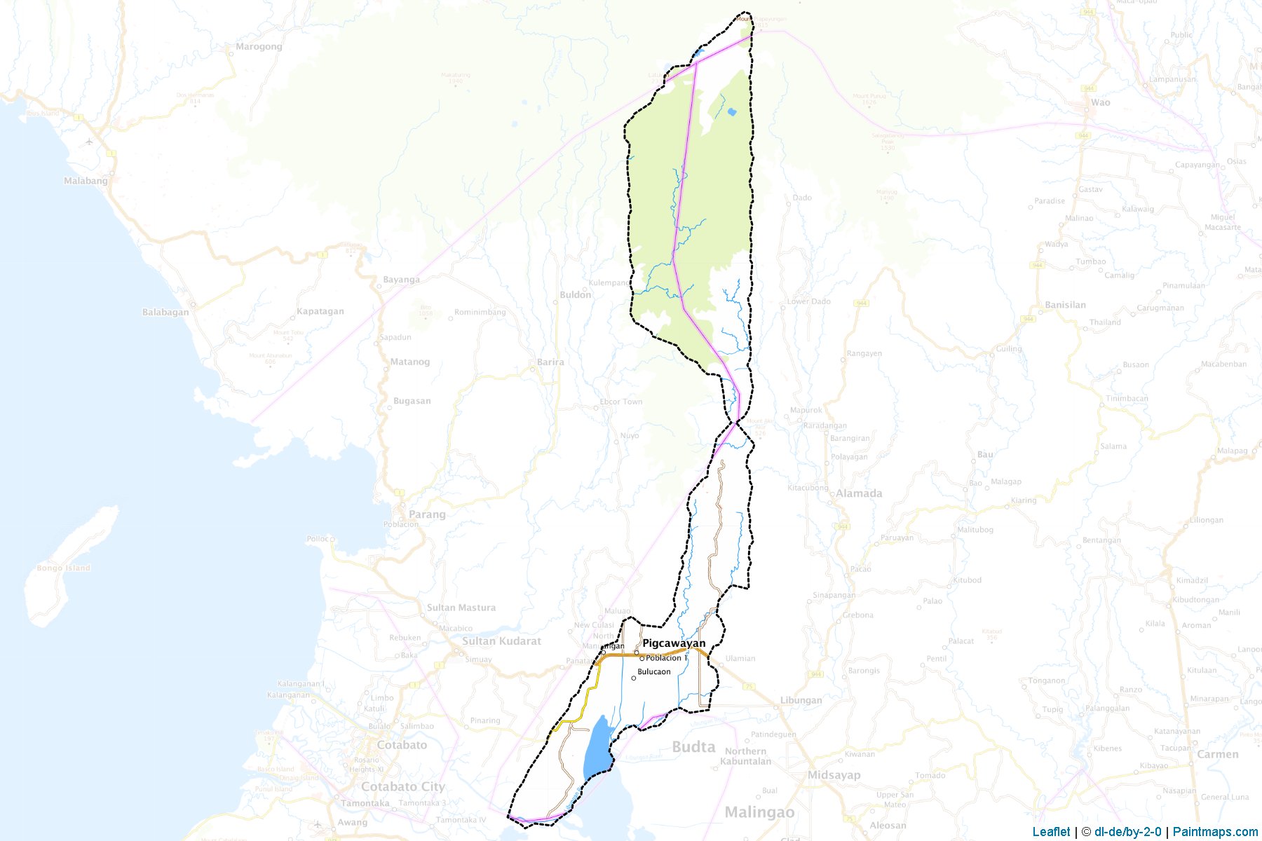 Muestras de recorte de mapas Pigcawayan (North Cotabato)-1