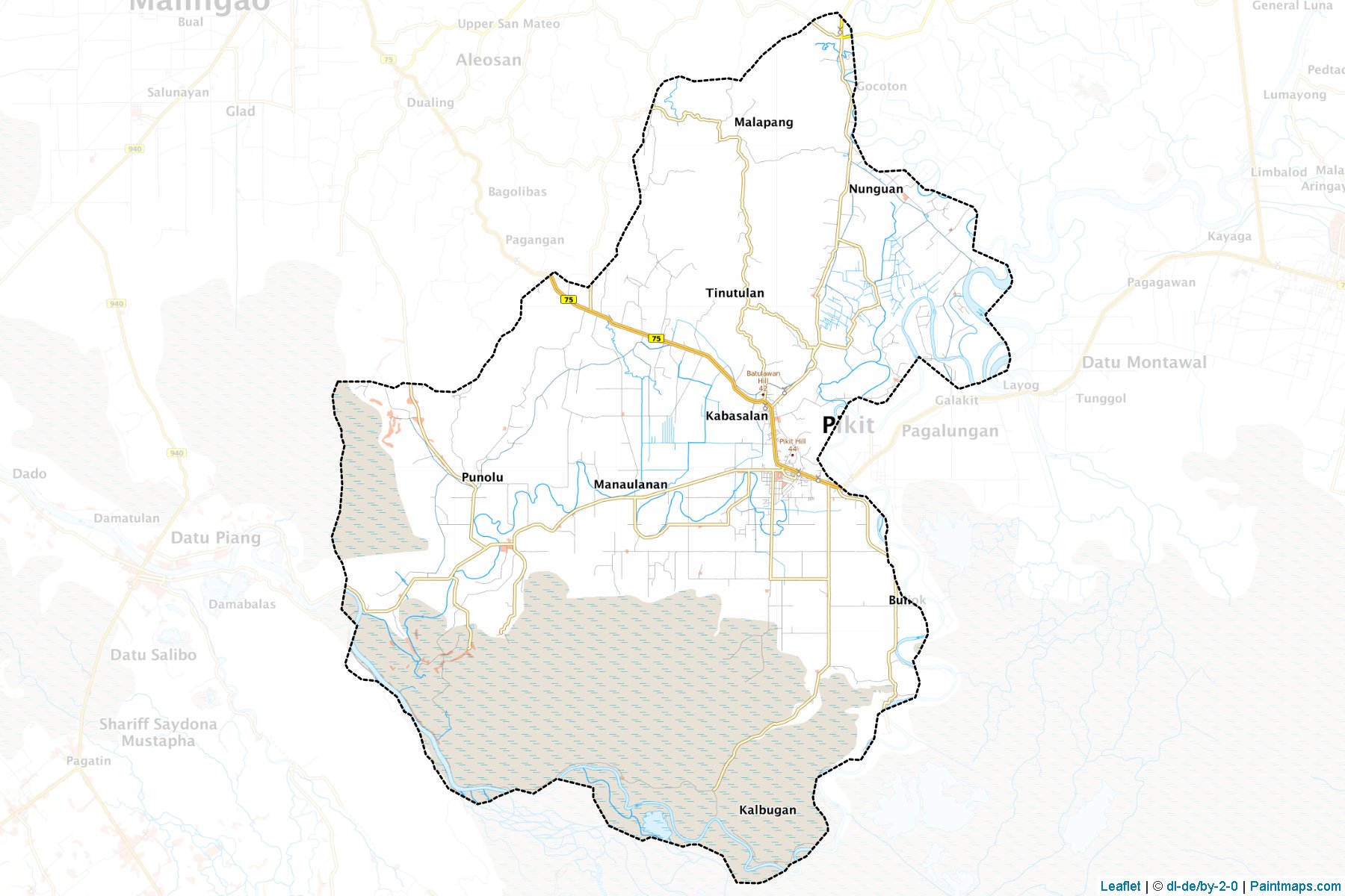 Muestras de recorte de mapas Pikit (North Cotabato)-1