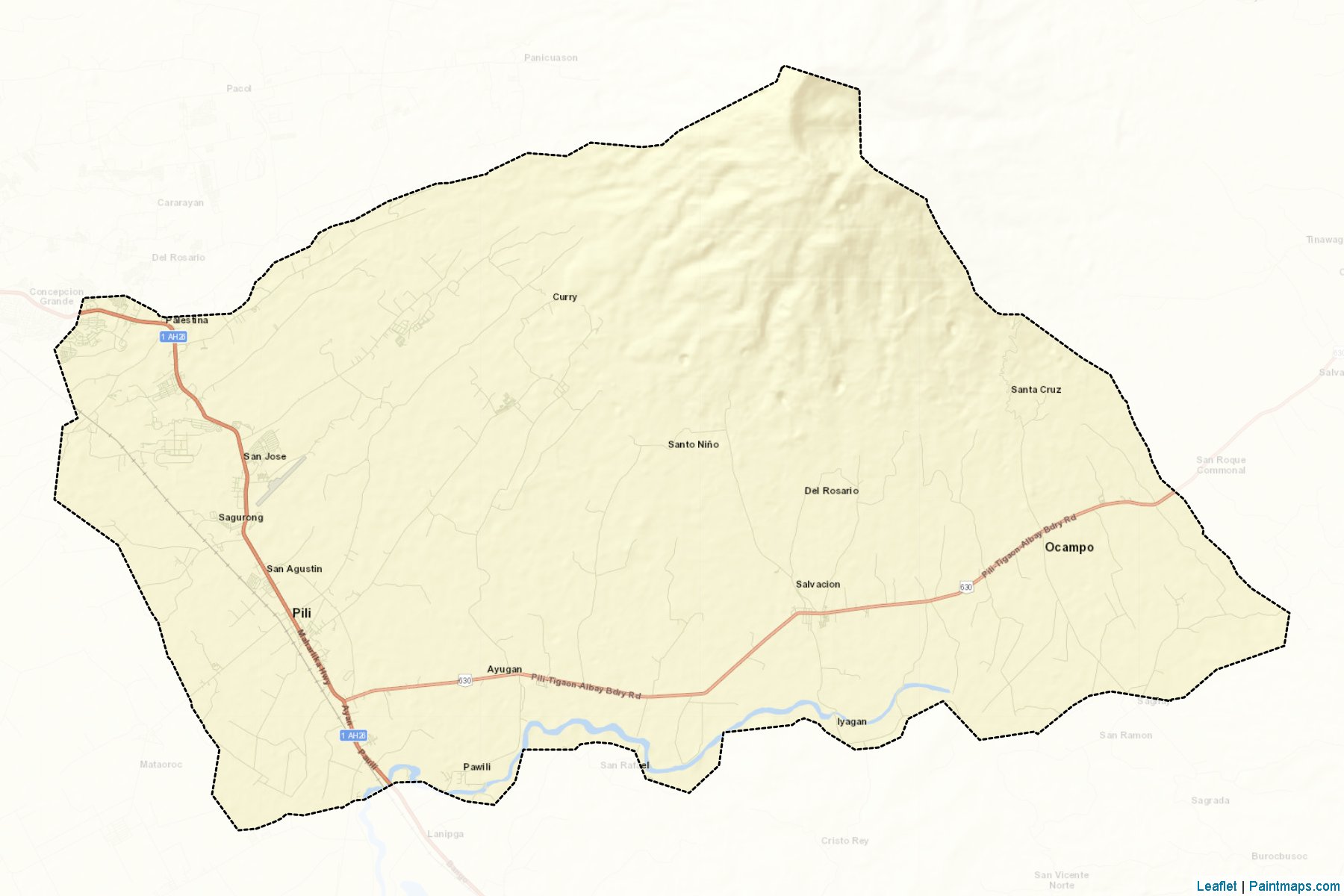 Muestras de recorte de mapas Pili (Camarines Sur)-2