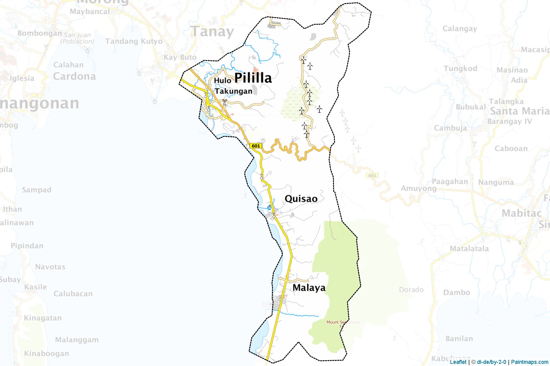 Muestras de recorte de mapas Pililla (Rizal)-1