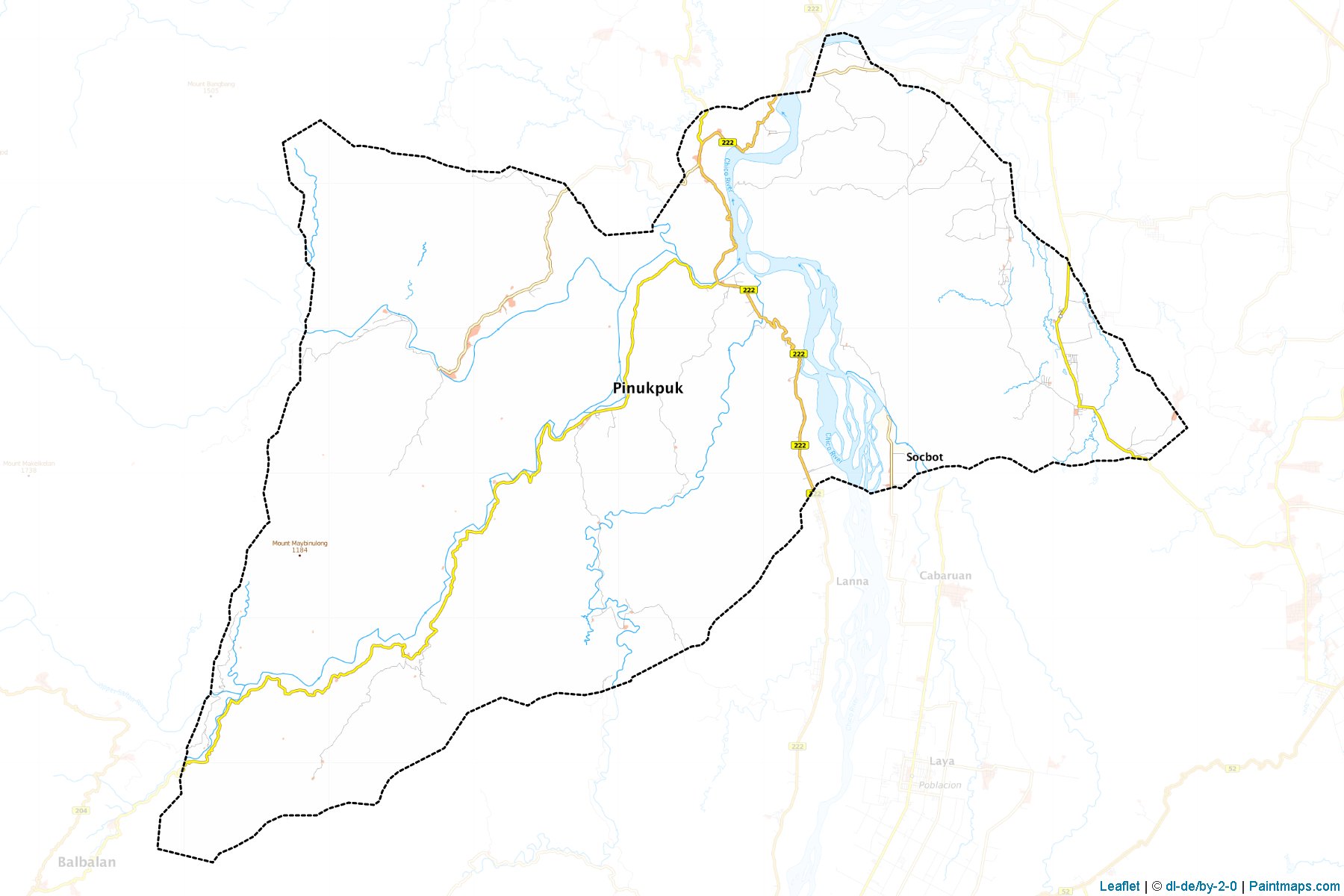 Muestras de recorte de mapas Pinukpuk (Kalinga)-1