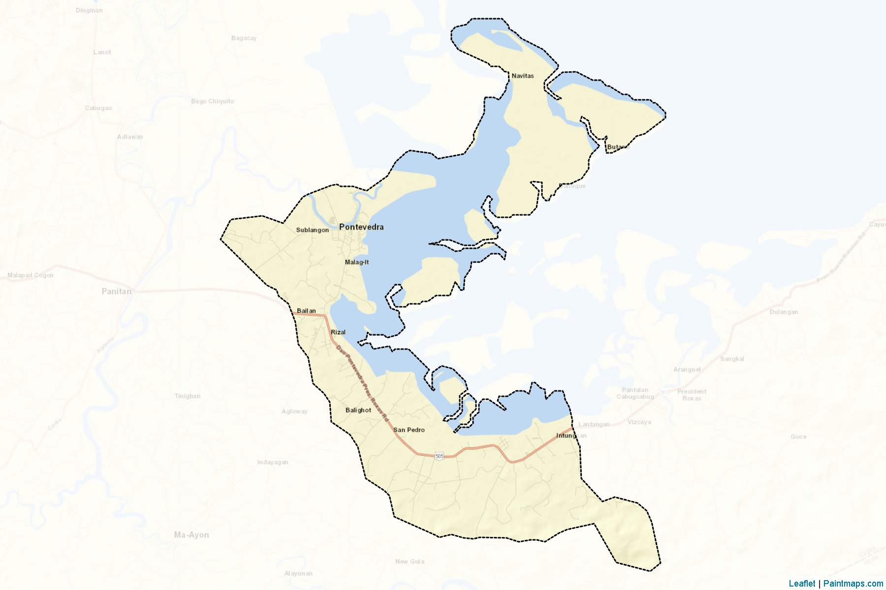 Muestras de recorte de mapas Pontevedra (Capiz)-2