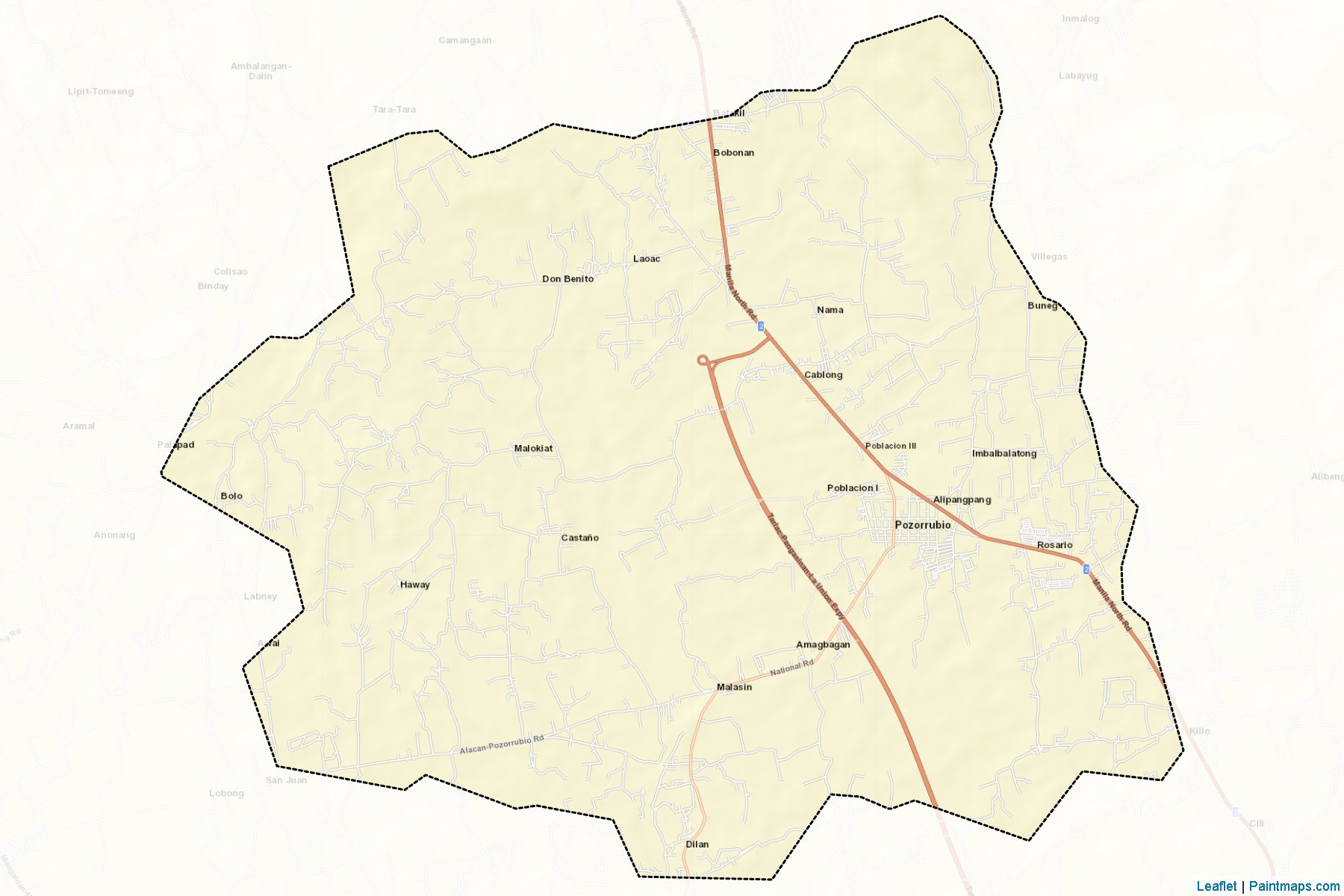 Muestras de recorte de mapas Pozzorubio (Pangasinan)-2