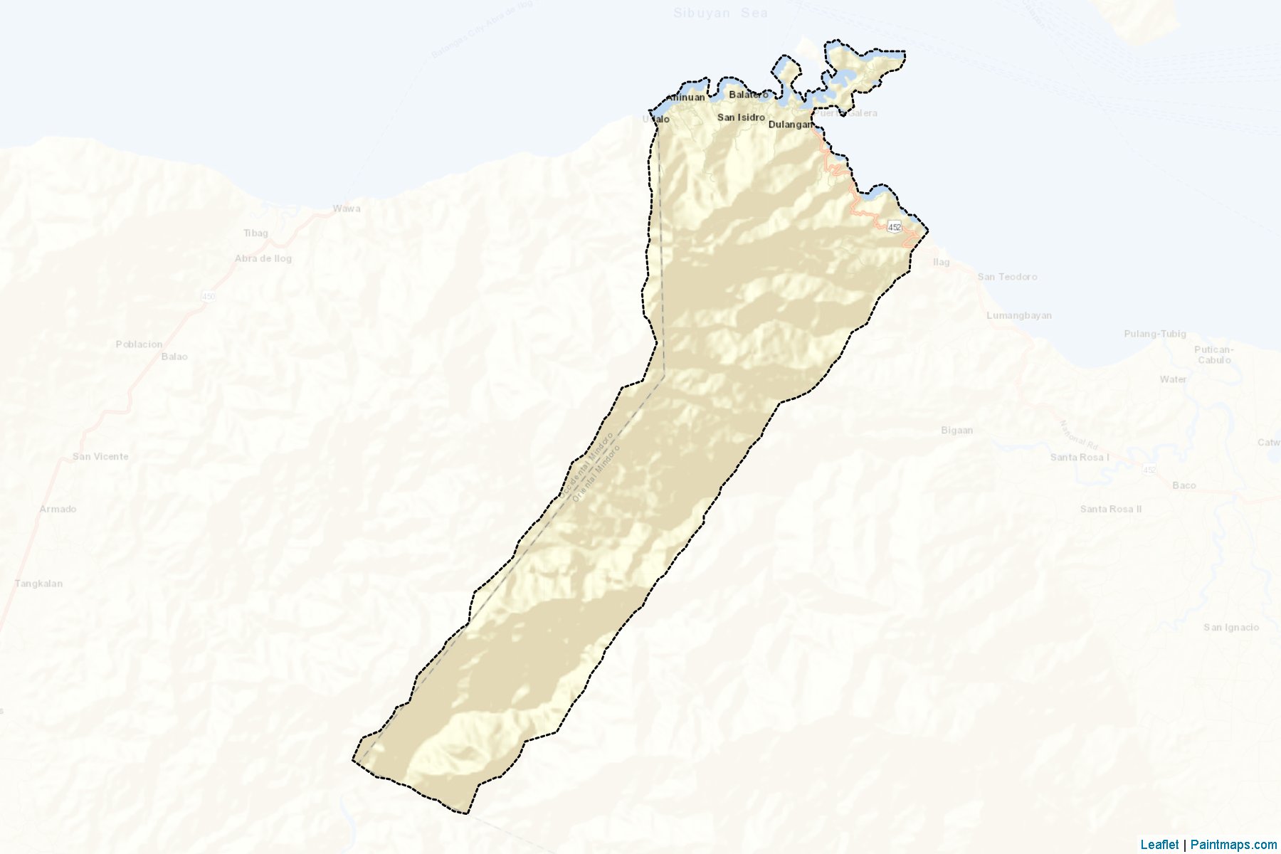 Muestras de recorte de mapas Puerto Galera (Mindoro Oriental)-2