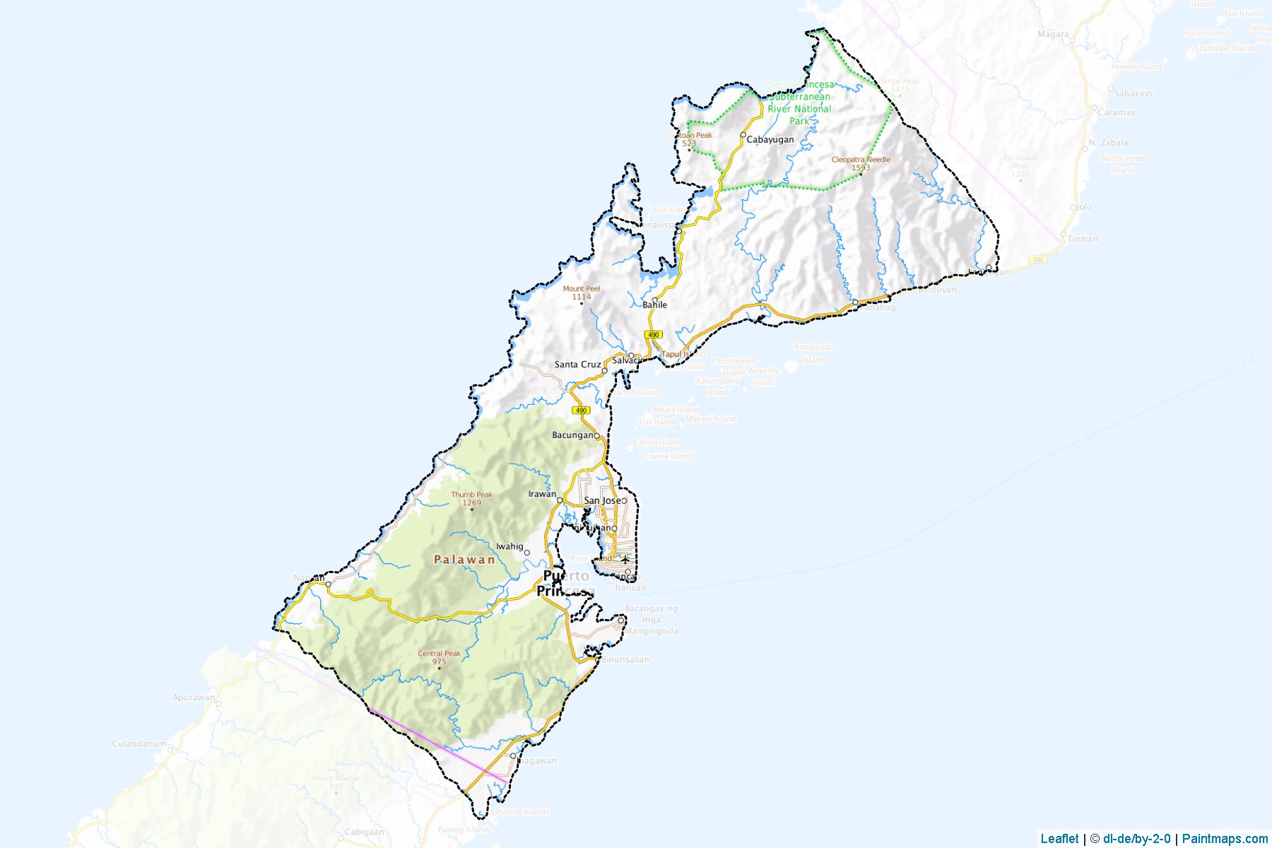 Puerto Princesa City (Western Visayas) Map Cropping Samples-1