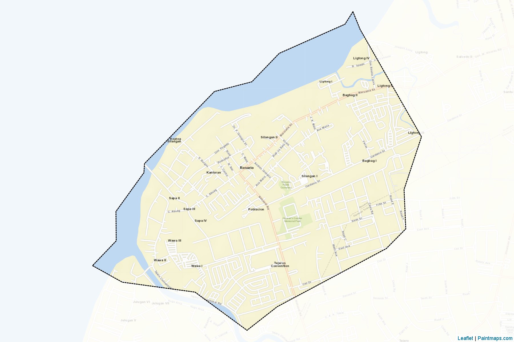 Muestras de recorte de mapas Rosario (Cavite)-2