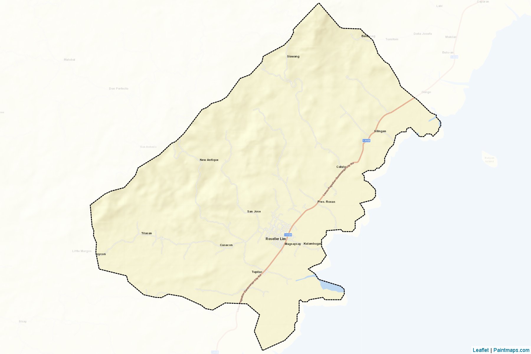 Muestras de recorte de mapas Roseller T. Lim (Zamboanga Sibugay)-2