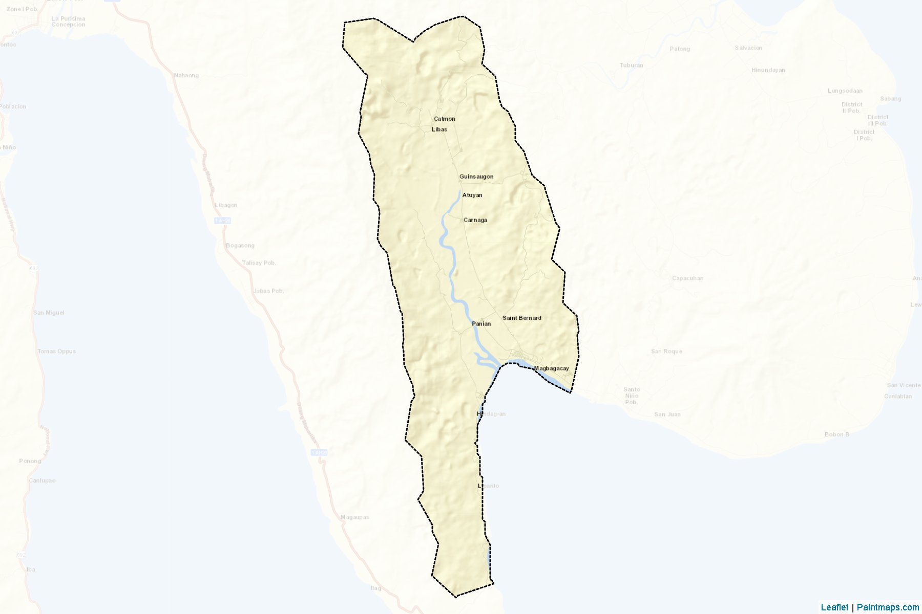 Saint Bernard (Southern Leyte) Map Cropping Samples-2