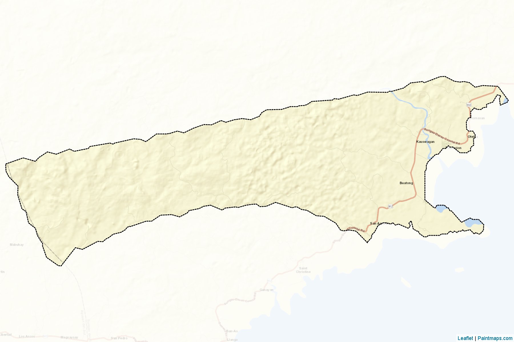 Muestras de recorte de mapas San Agustin (Surigao del Sur)-2