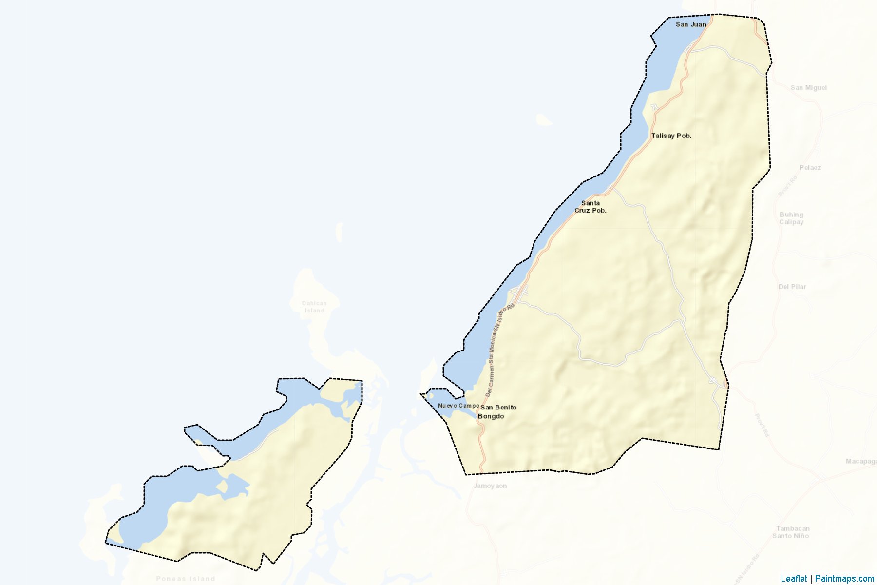 Muestras de recorte de mapas San Benito (Surigao del Norte)-2