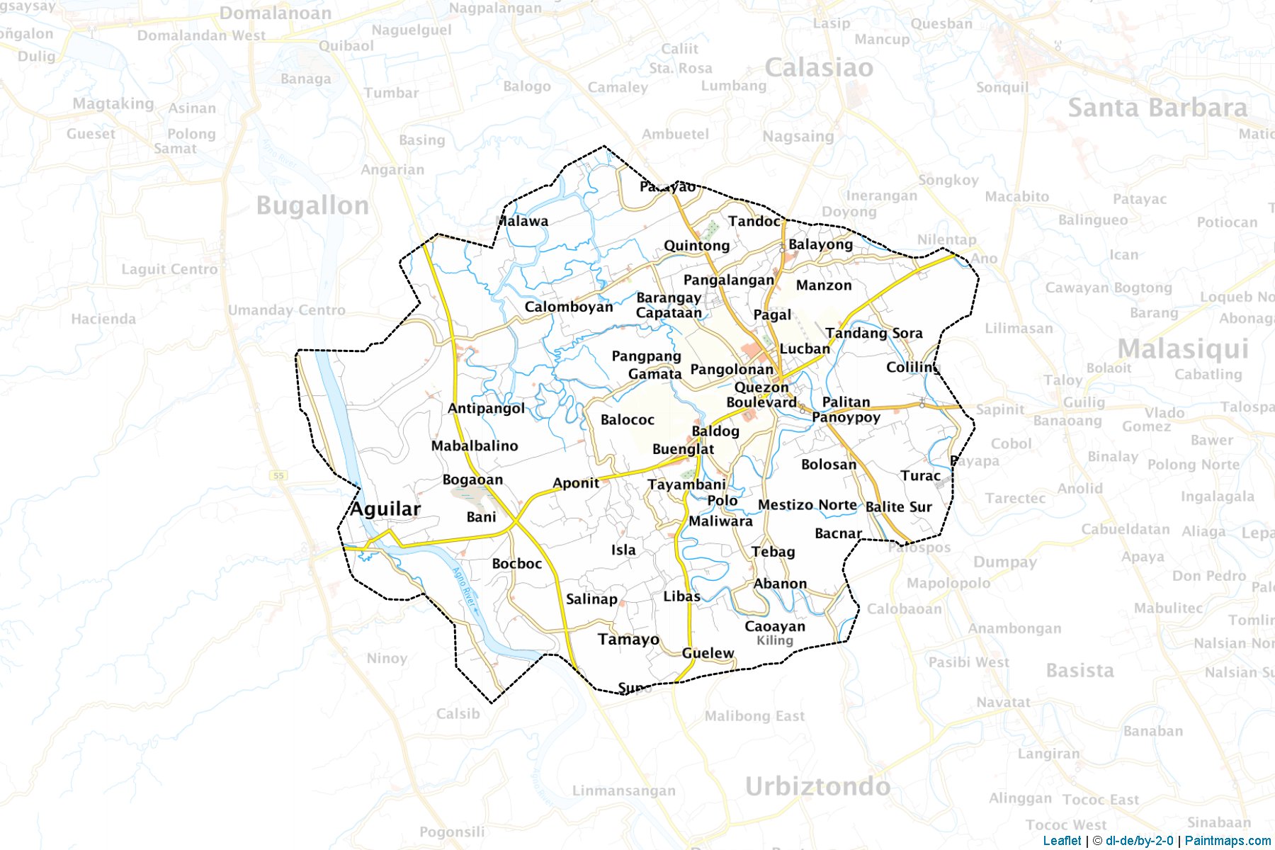 San Carlos City (Pangasinan) Map Cropping Samples-1