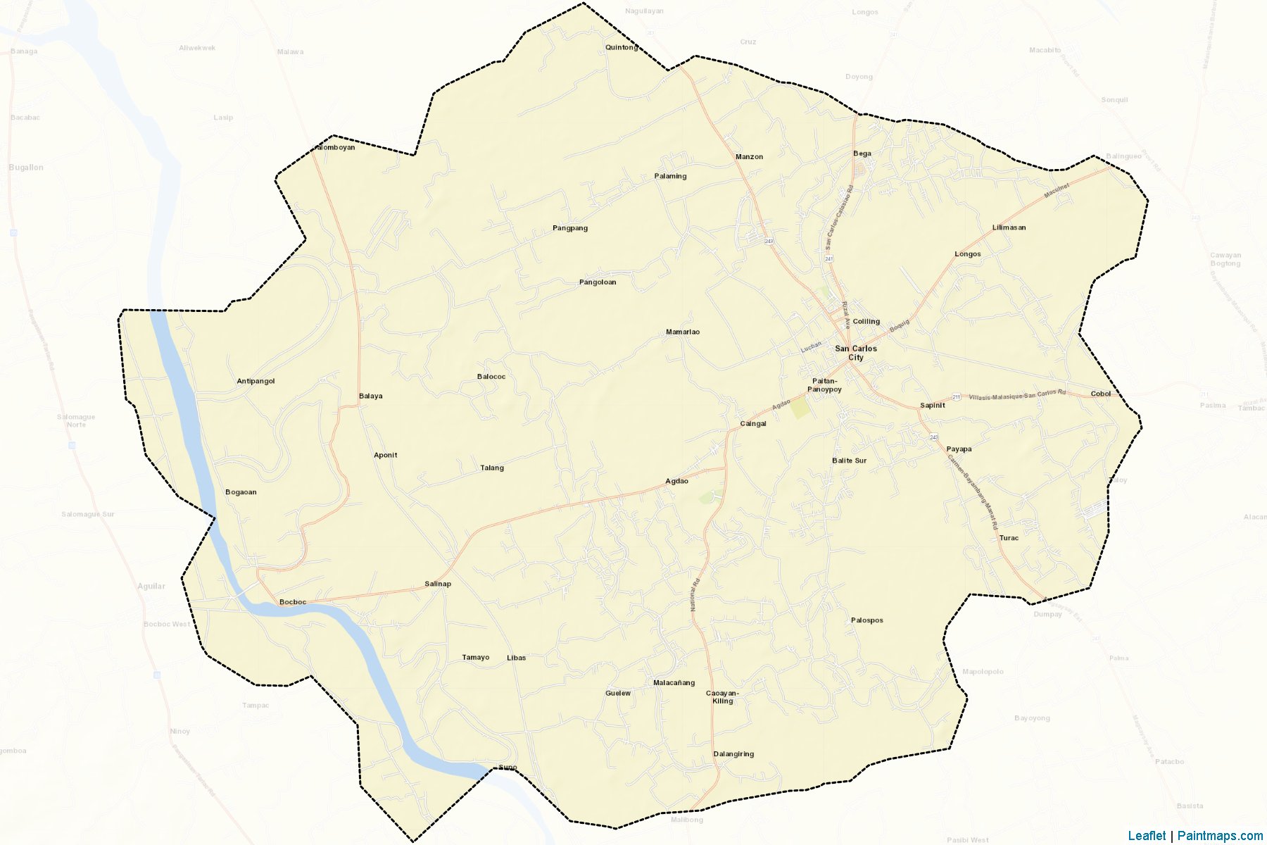 San Carlos City (Pangasinan) Map Cropping Samples-2