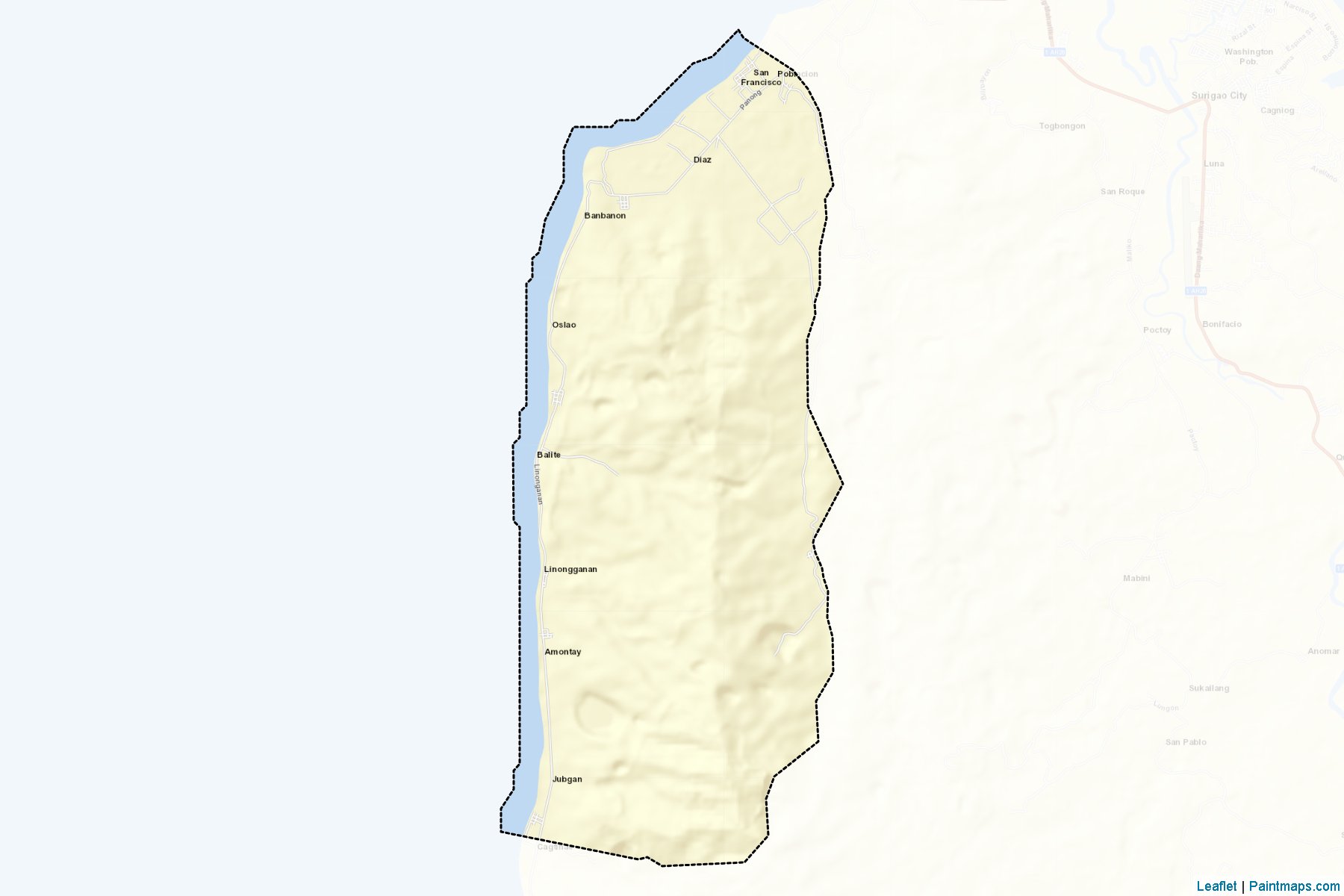 Muestras de recorte de mapas San Francisco (Surigao del Norte)-2