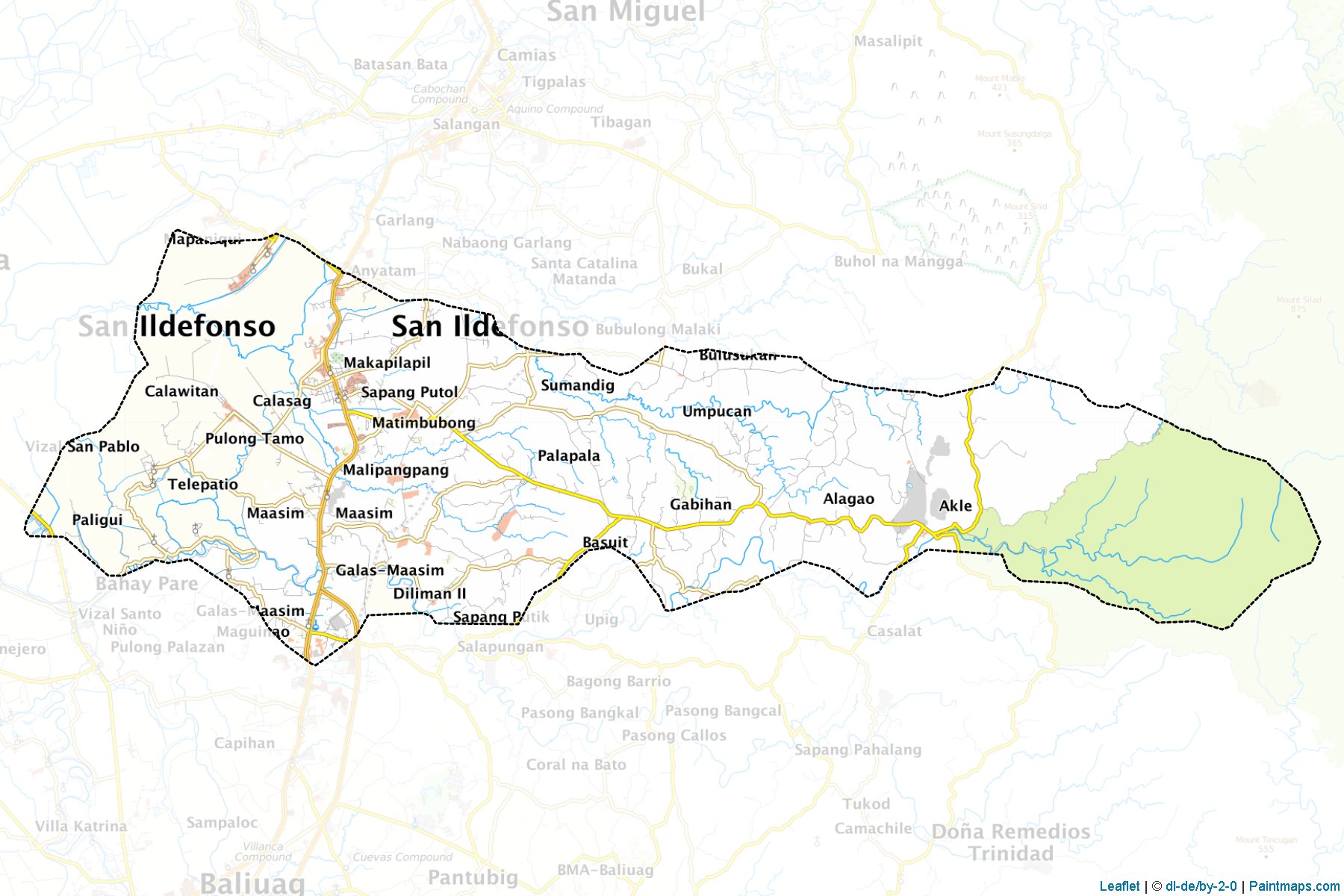 Muestras de recorte de mapas San Ildefonso (Bulacan)-1