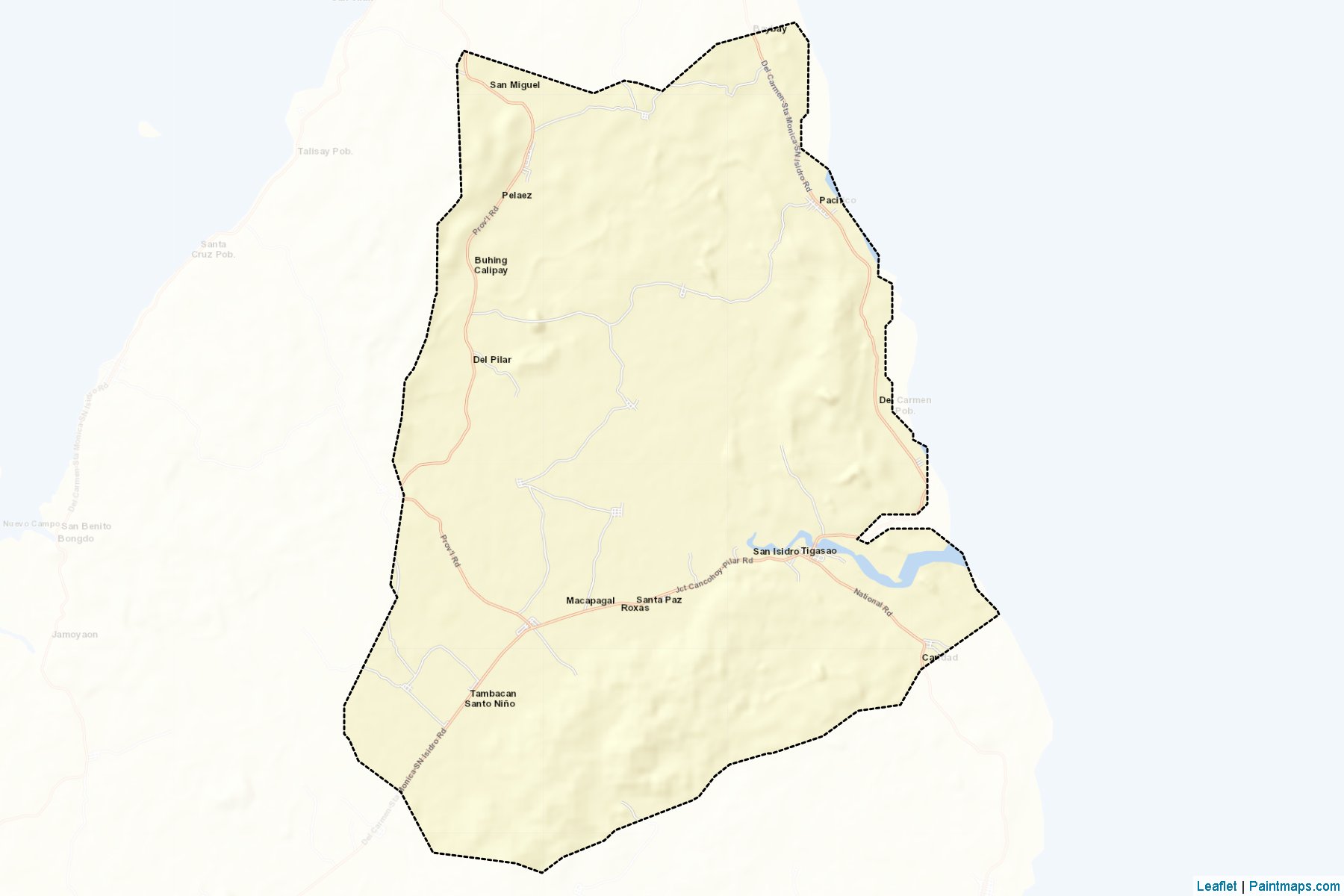 Muestras de recorte de mapas San Isidro (Surigao del Norte)-2