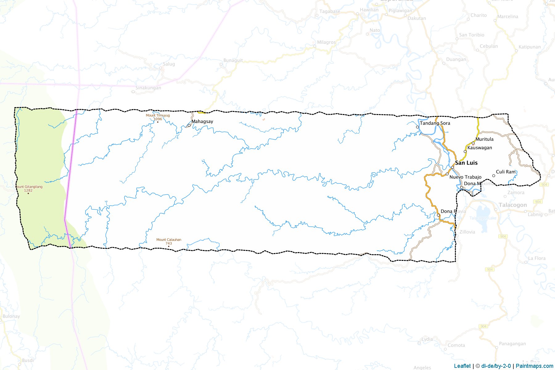 Muestras de recorte de mapas San Luis (Agusan del Sur)-1