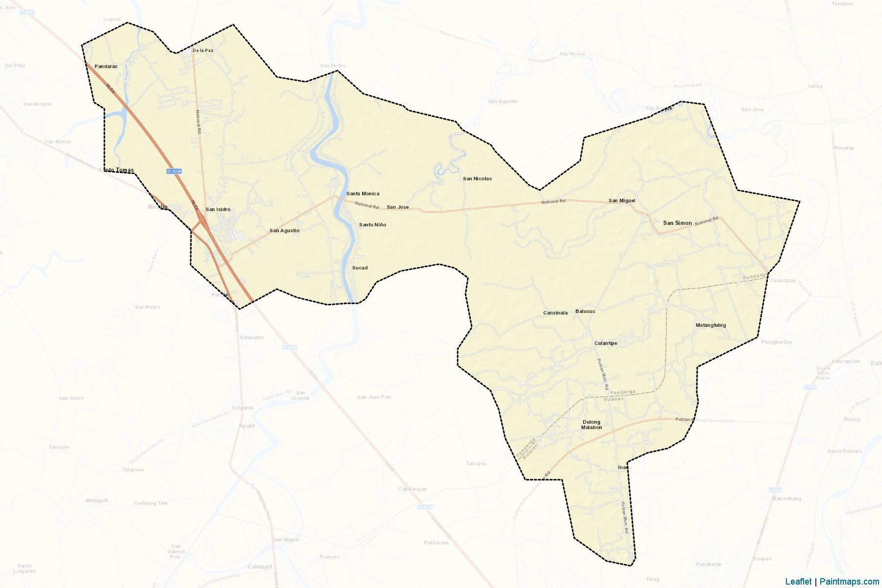 Muestras de recorte de mapas San Simon (Pampanga)-2