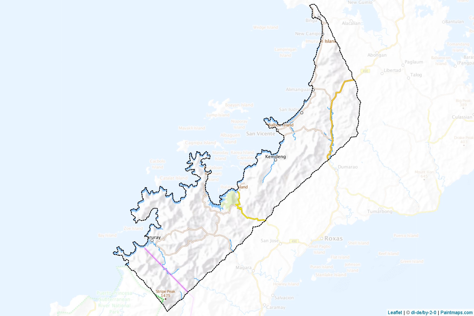 San Vicente (Palawan) Map Cropping Samples-1