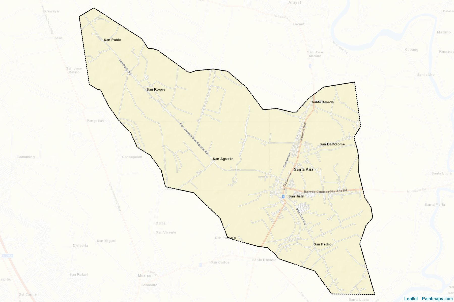 Santa Ana (Pampanga) Map Cropping Samples-2