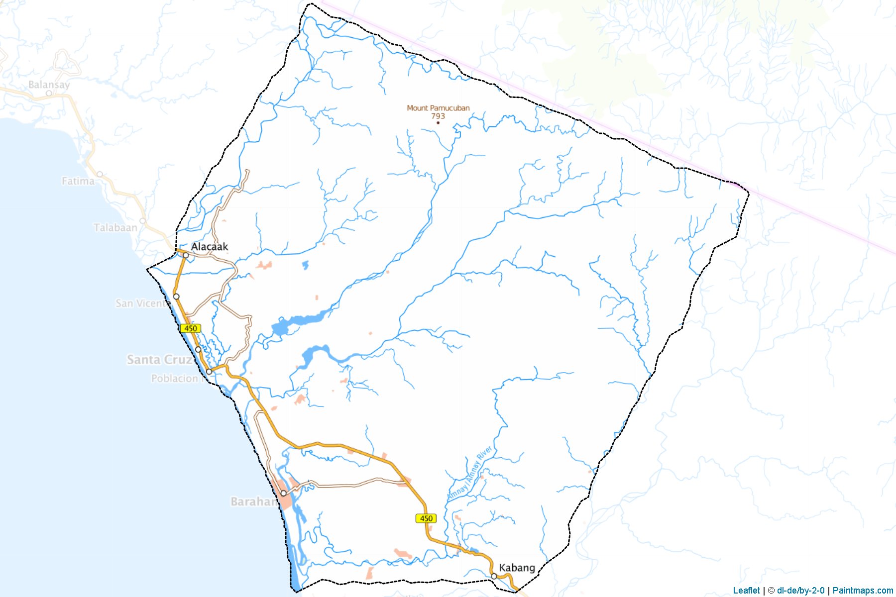 Muestras de recorte de mapas Santa Cruz (Mindoro Occidental)-1