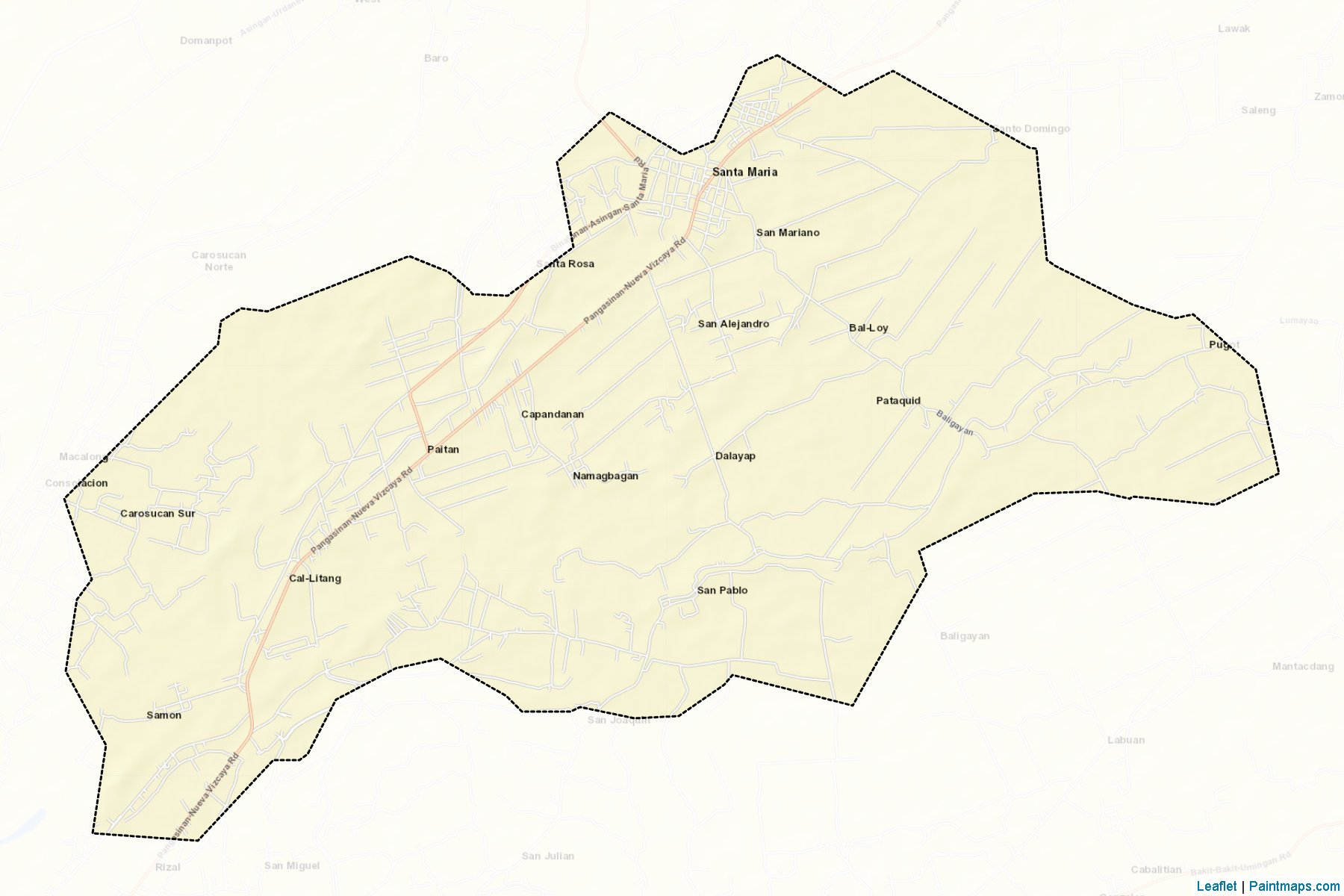 Muestras de recorte de mapas Santa Maria (Pangasinan)-2