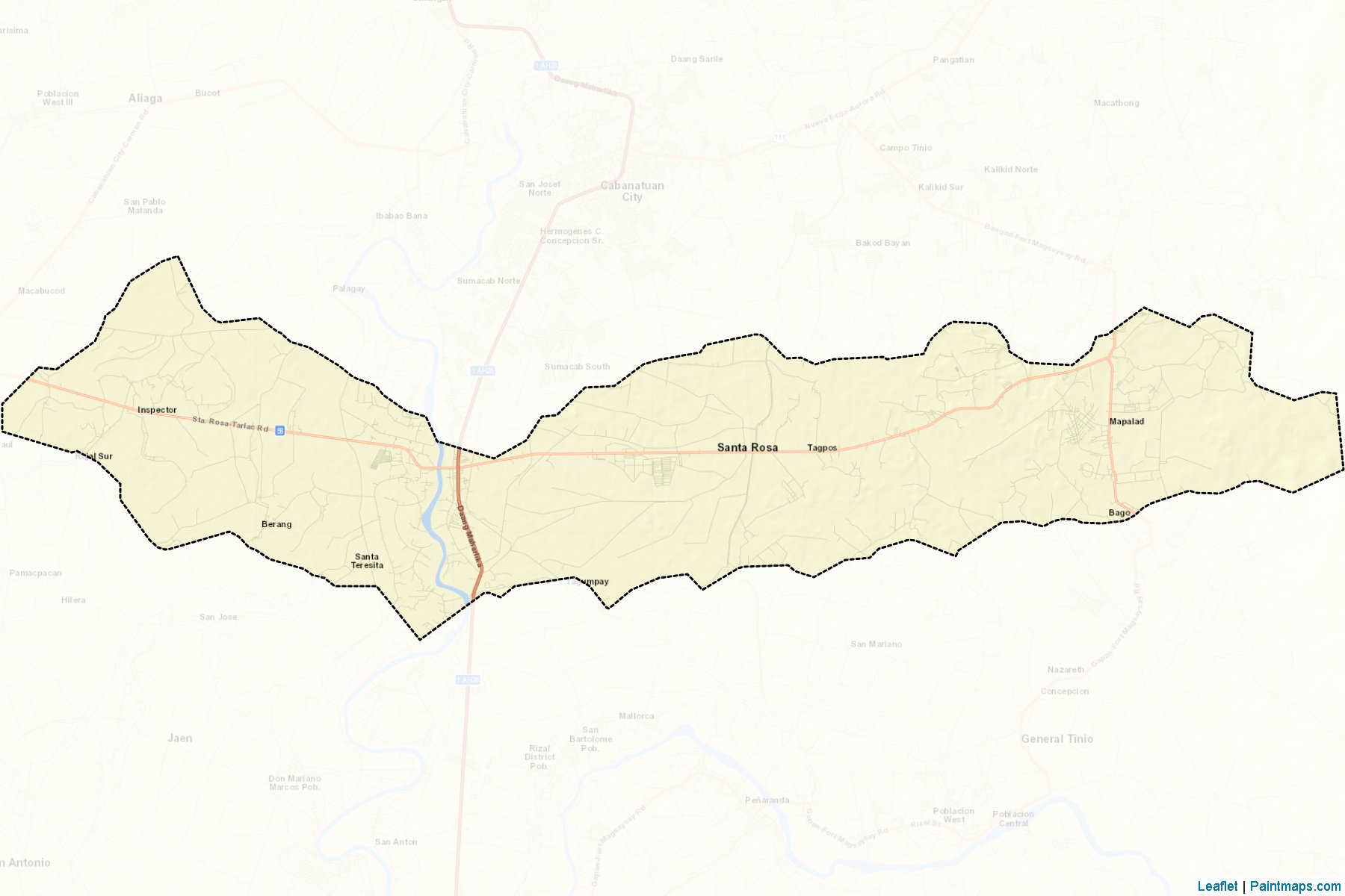 Santa Rosa (Nueva Ecija) Haritası Örnekleri-2