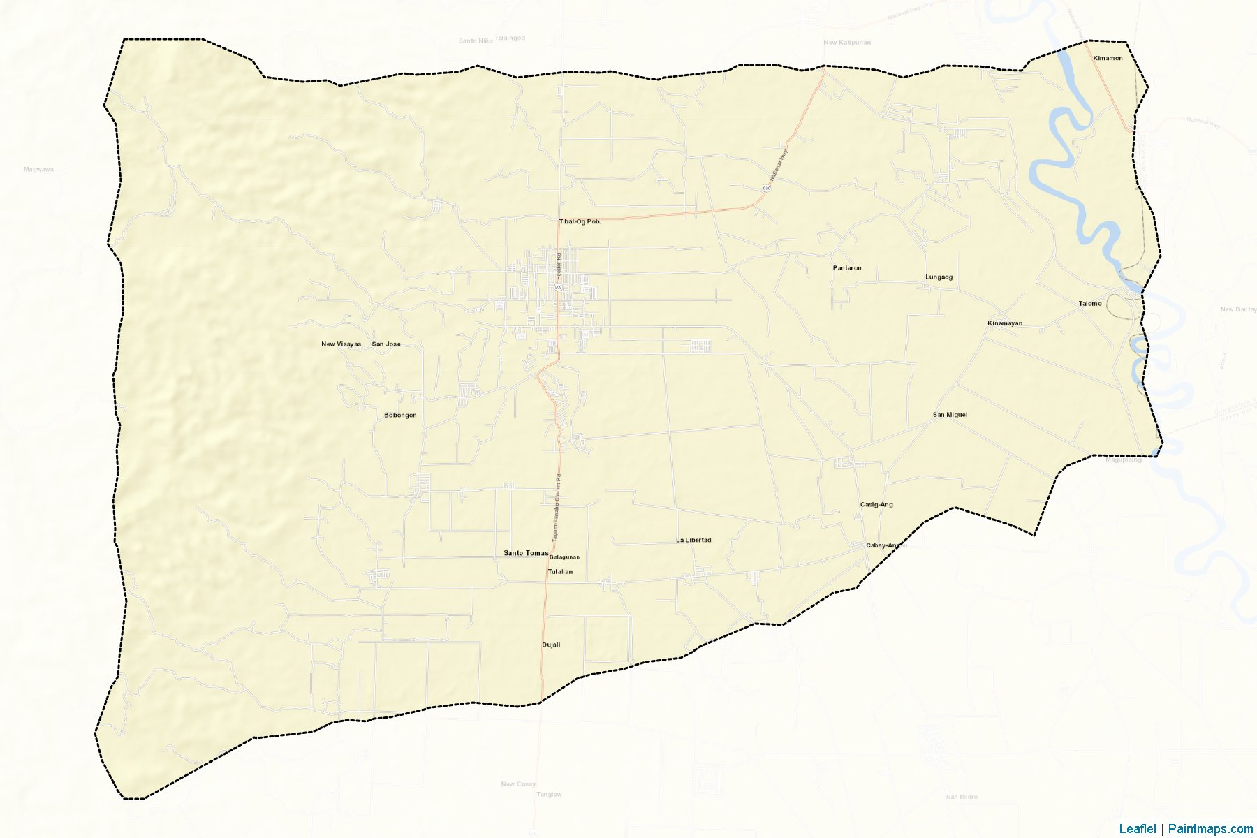 Muestras de recorte de mapas Santo Tomas (Davao del Norte)-2