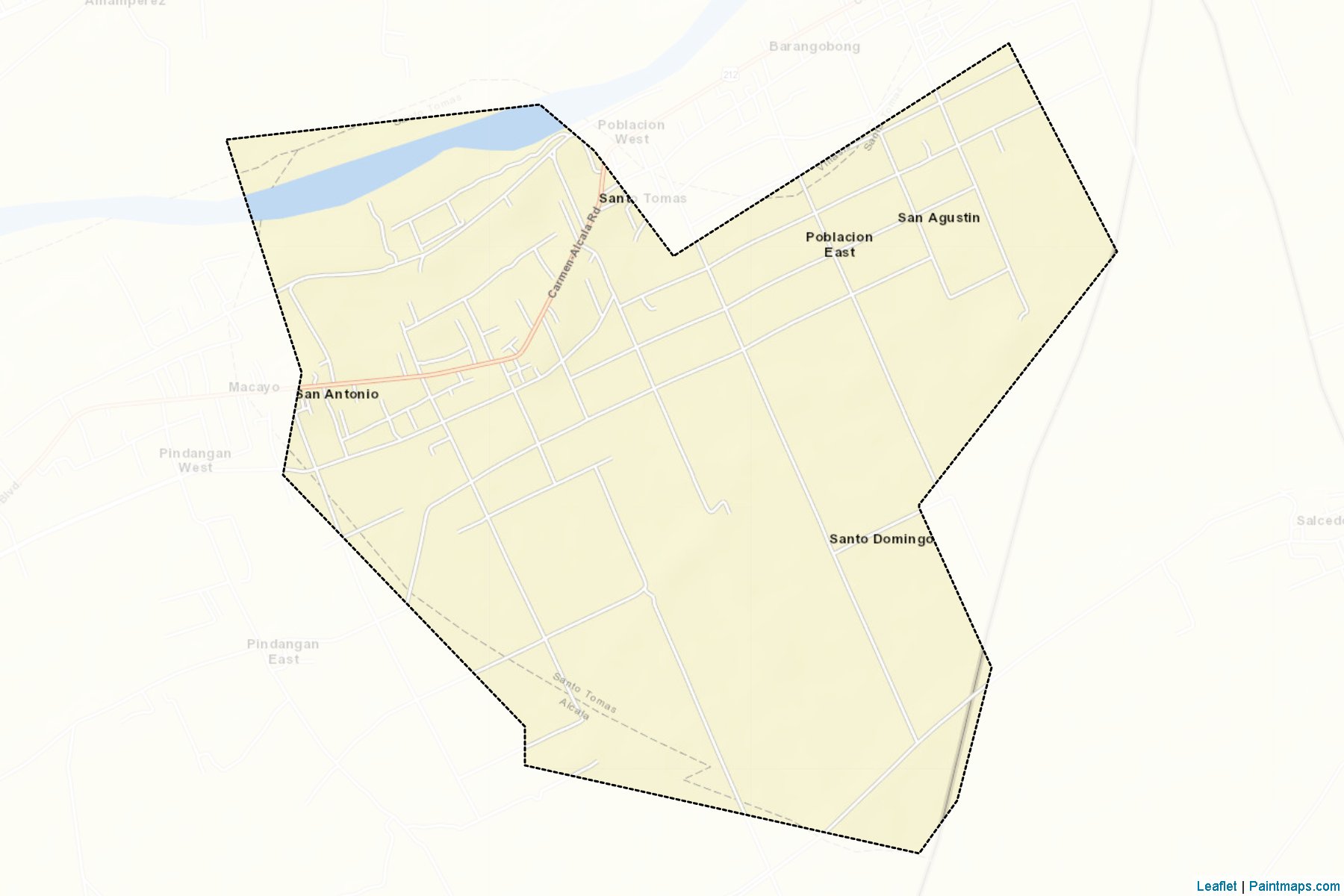 Muestras de recorte de mapas Santo Tomas (Pangasinan)-2